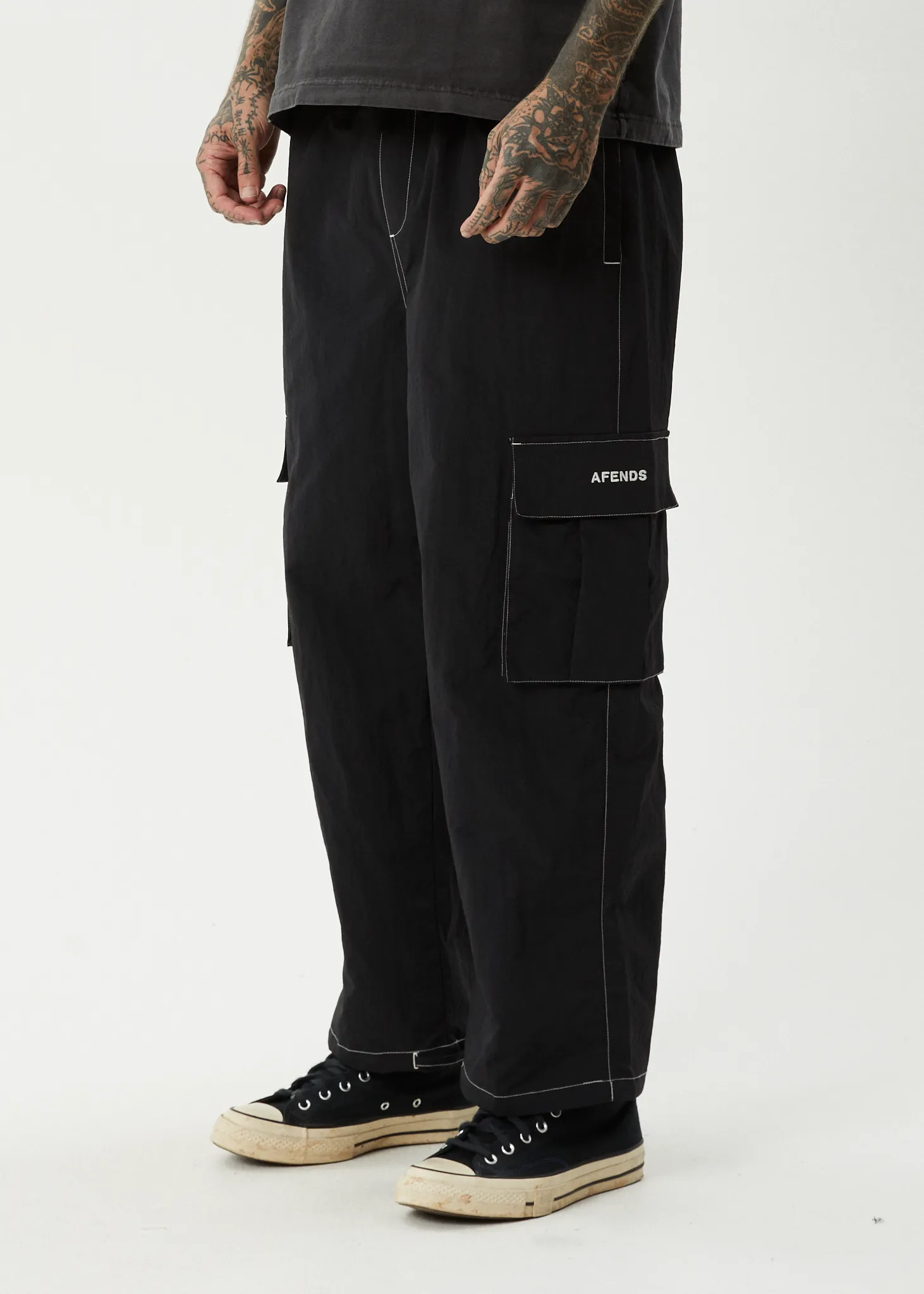 AFENDS Mens Cosmic - Cargo Pant - Black sold by Afends product image thumbnail 4