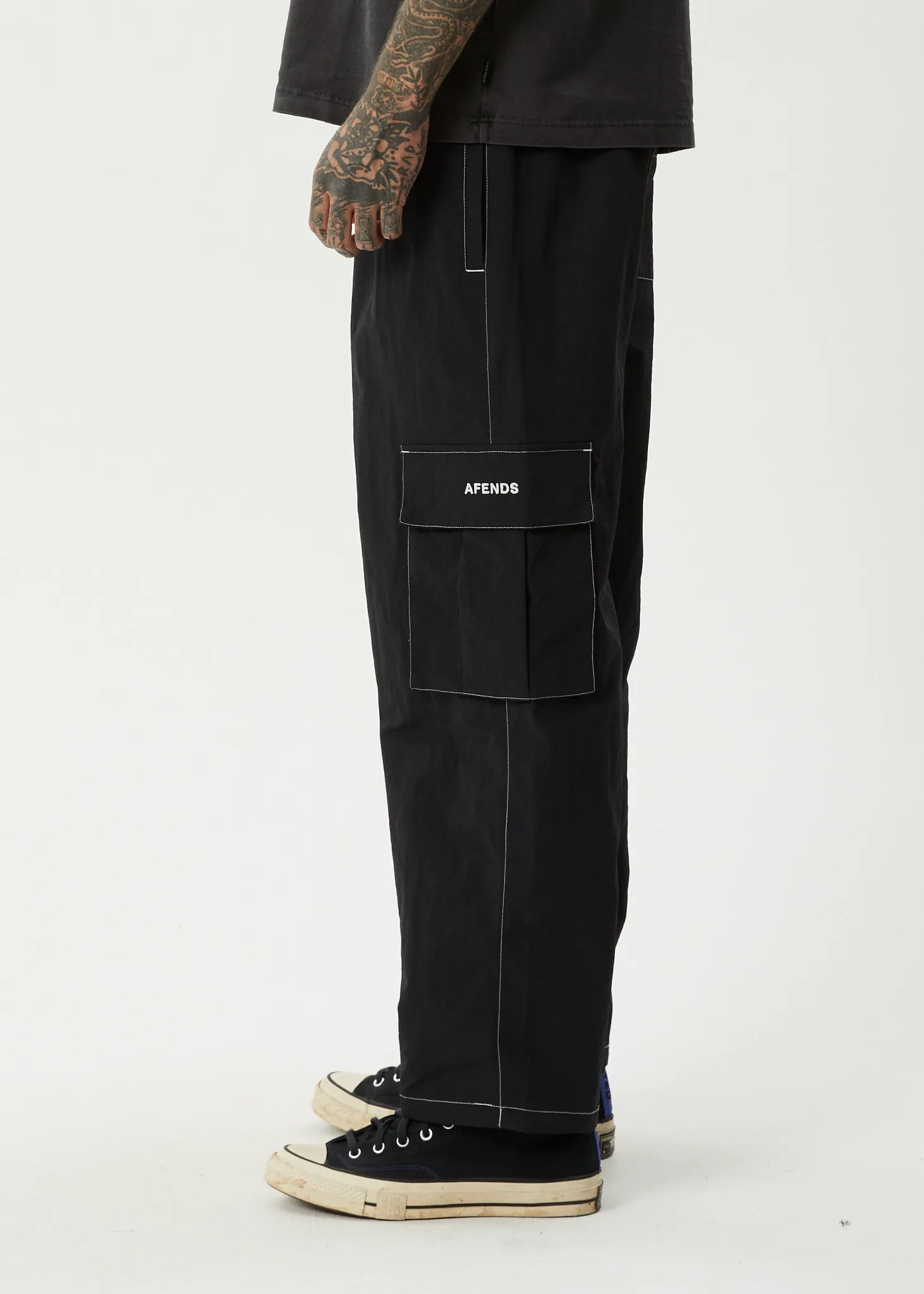 AFENDS Mens Cosmic - Cargo Pant - Black sold by Afends product image thumbnail 5
