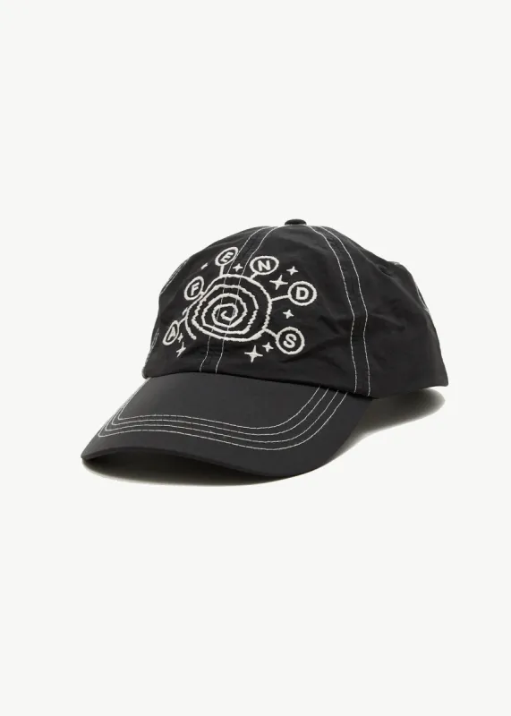 AFENDS Mens Cosmic Con - Six Panel Cap - Black sold by Afends