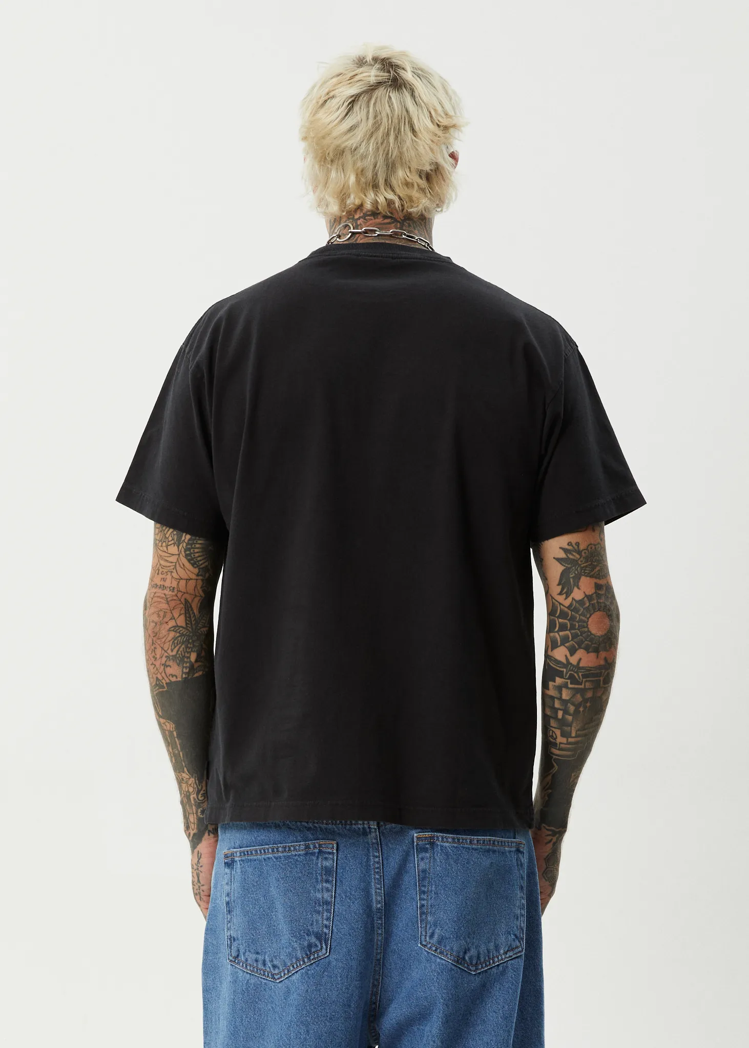AFENDS Mens Fast Forward - Heavyweight Boxy Tee - Stone Black sold by Afends product image thumbnail 4