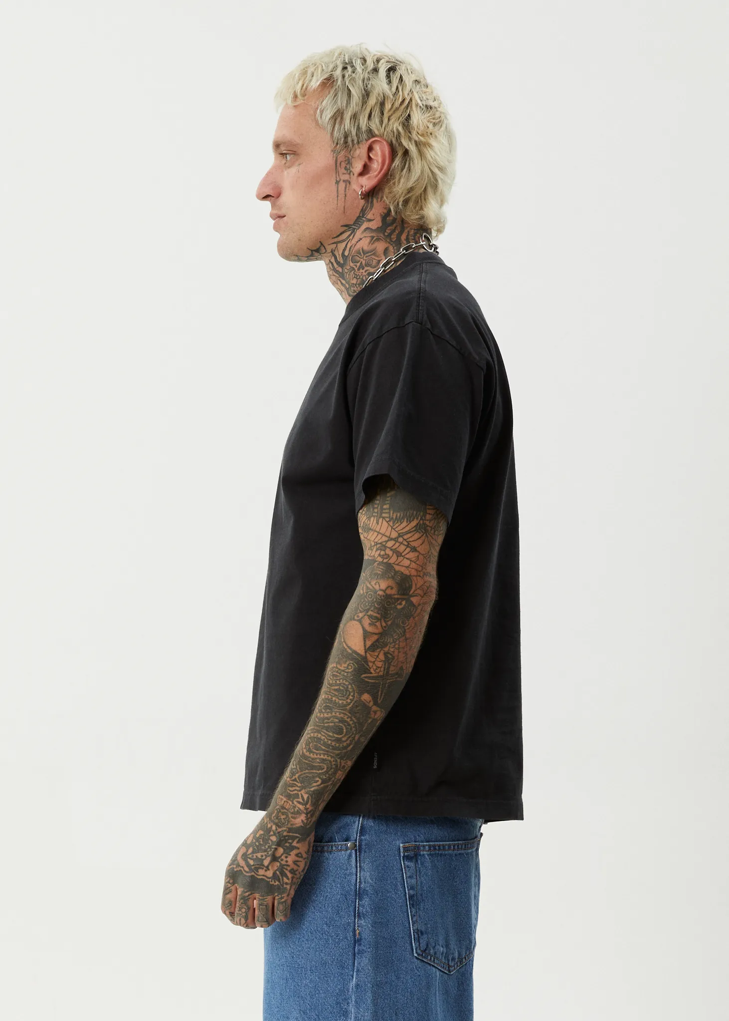 AFENDS Mens Fast Forward - Heavyweight Boxy Tee - Stone Black sold by Afends product image thumbnail 3