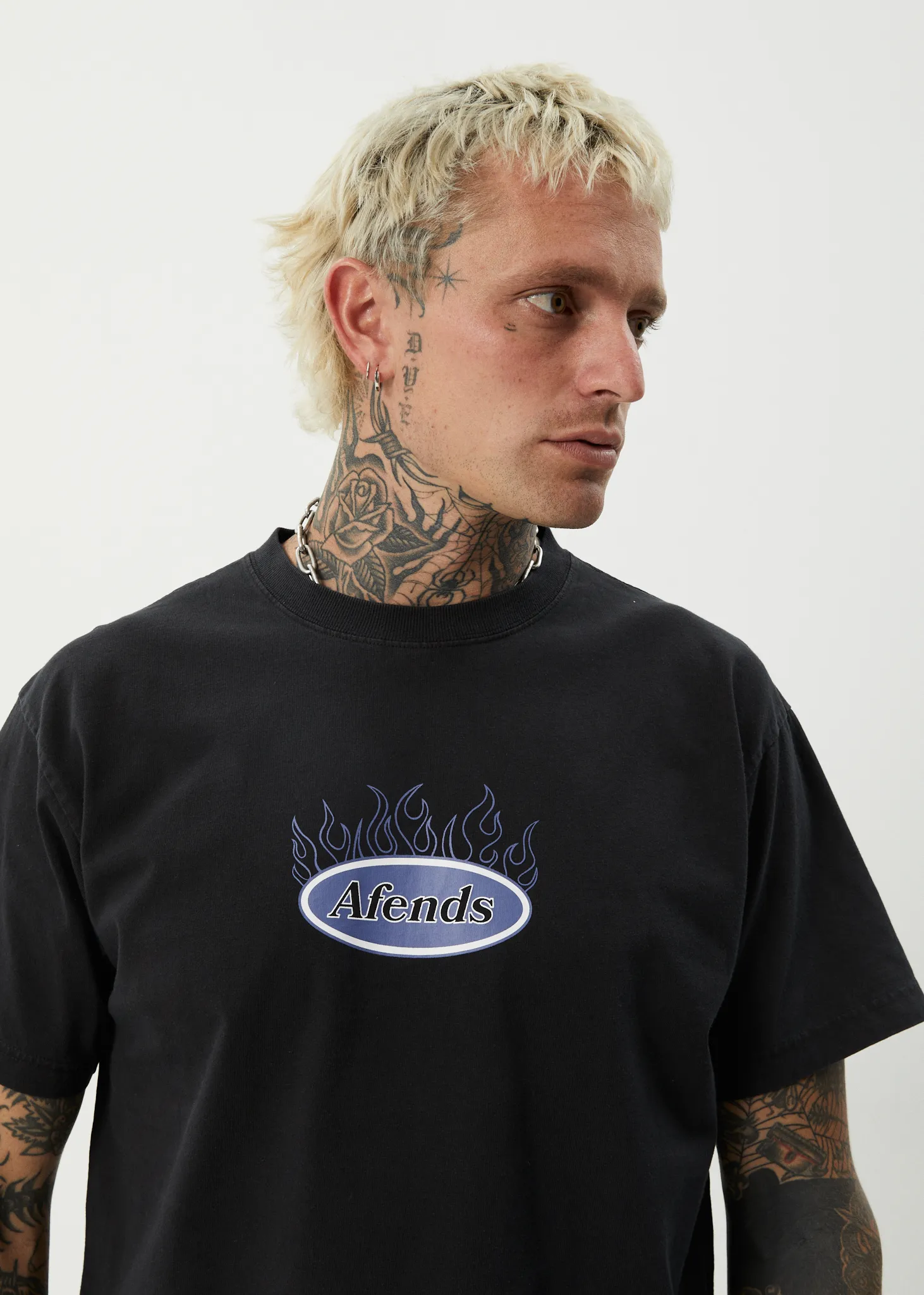 AFENDS Mens Fast Forward - Heavyweight Boxy Tee - Stone Black sold by Afends product image thumbnail 5