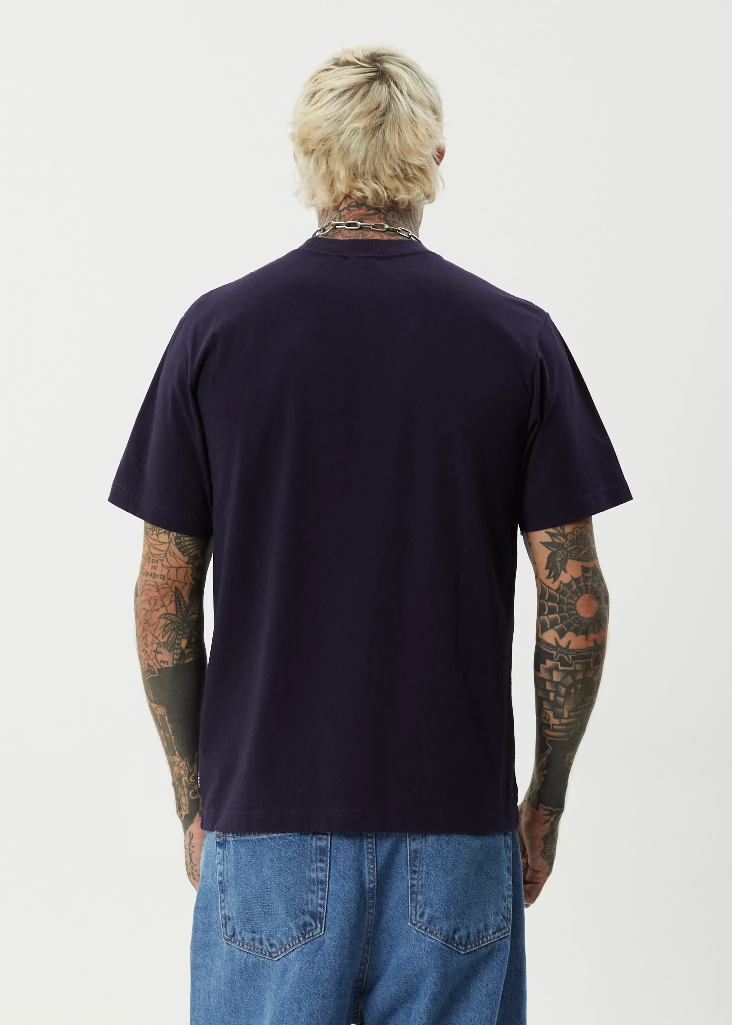 AFENDS Mens Burnin - Retro Tee - Deep Sea sold by Afends product image thumbnail 5
