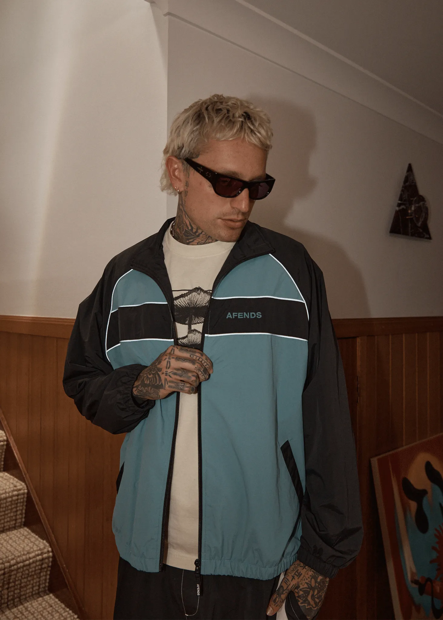 AFENDS Mens Spicy - Sports Spray Jacket - Ocean Spray sold by Afends product image thumbnail 3