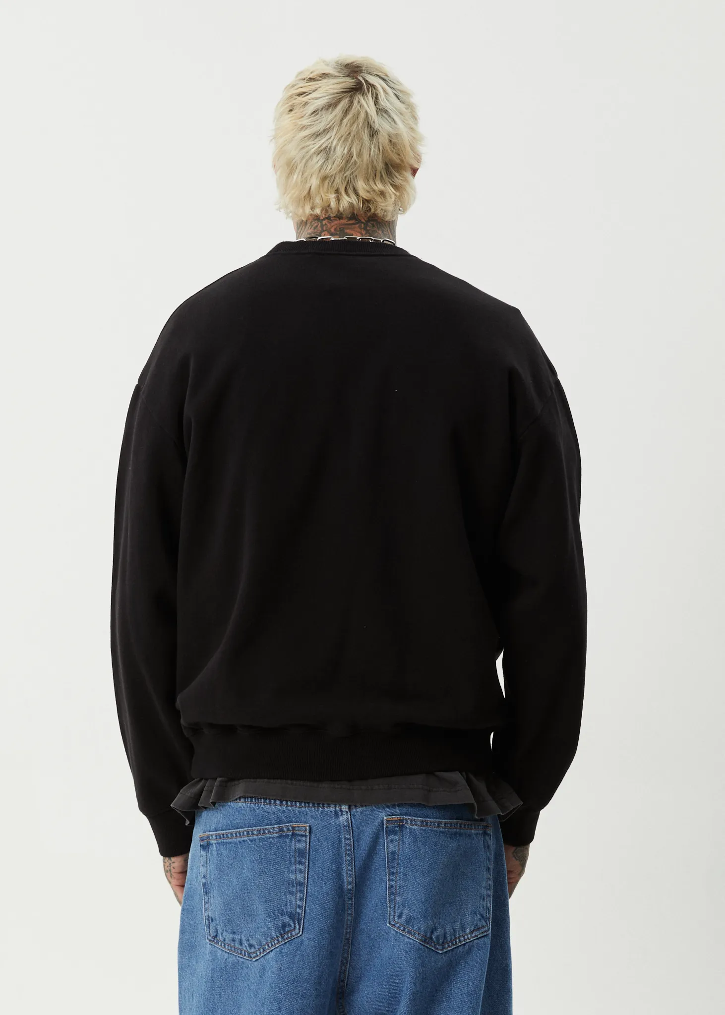 AFENDS Mens Ember - Crew Neck Jumper - Black sold by Afends product image thumbnail 5
