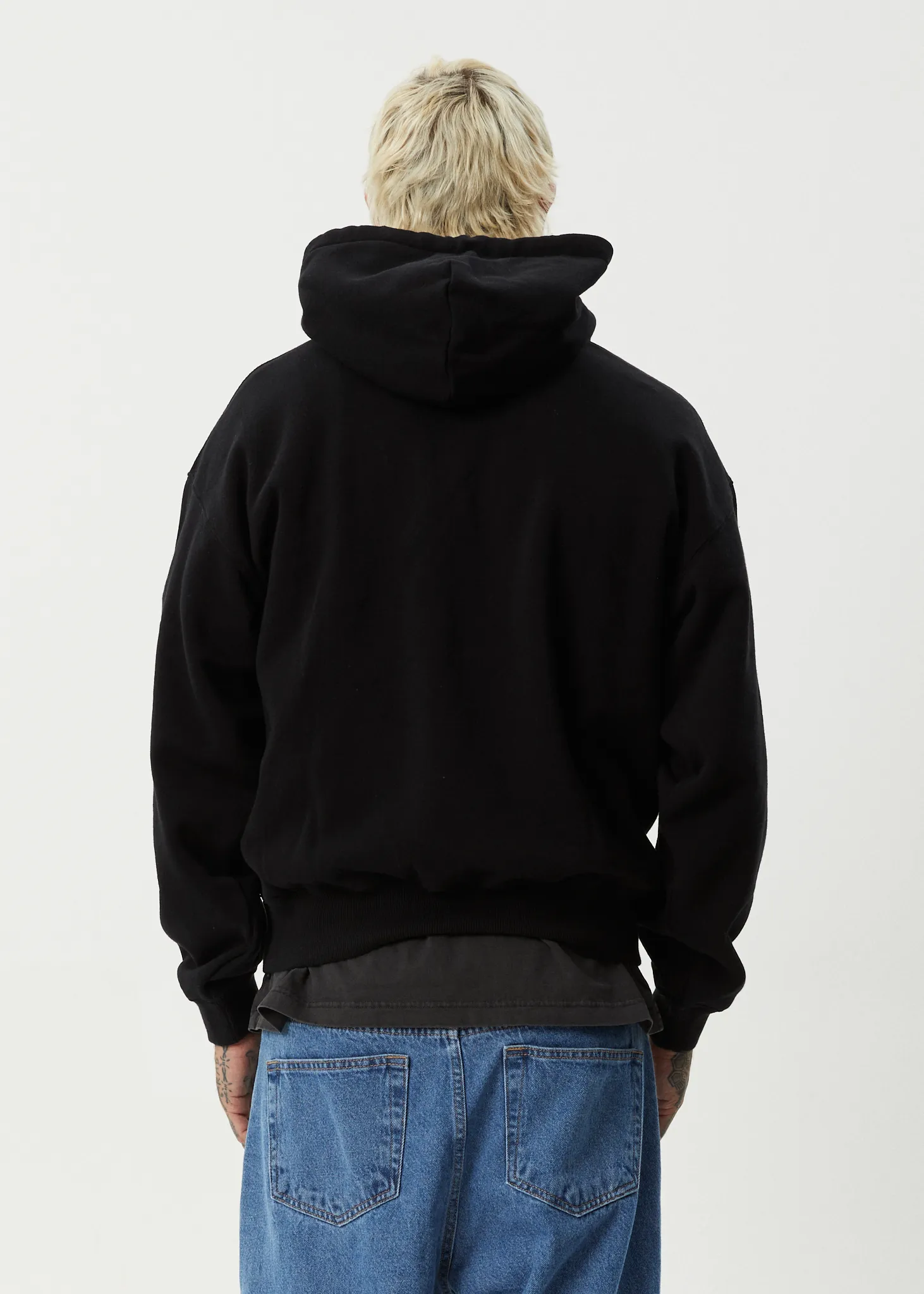 AFENDS Mens Tread - Boxy Hoodie - Black sold by Afends product image thumbnail 5