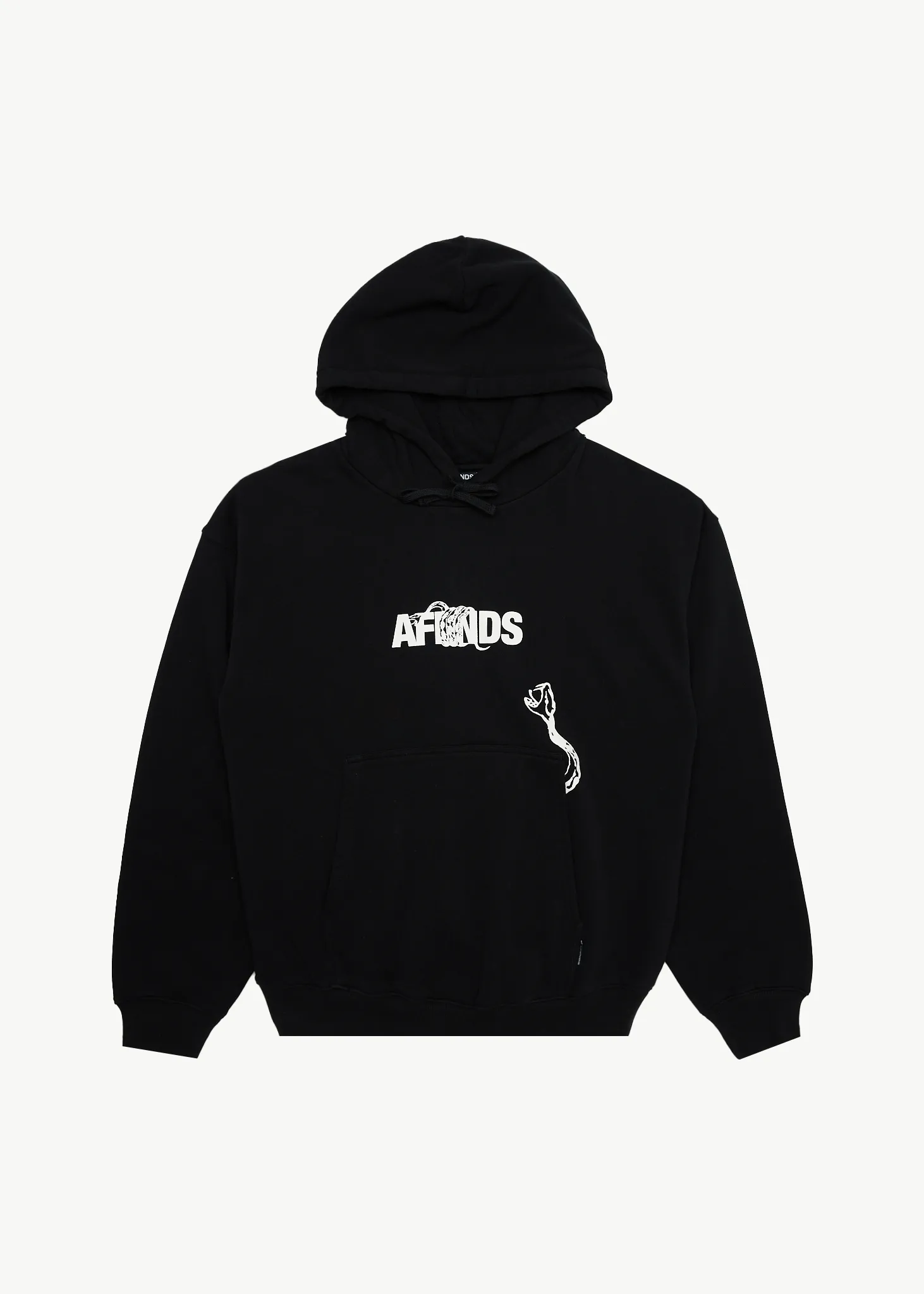 AFENDS Mens Tread - Boxy Hoodie - Black sold by Afends