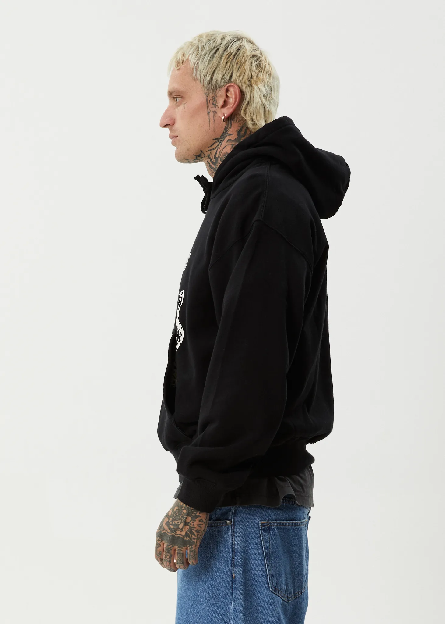 AFENDS Mens Tread - Boxy Hoodie - Black sold by Afends product image thumbnail 4