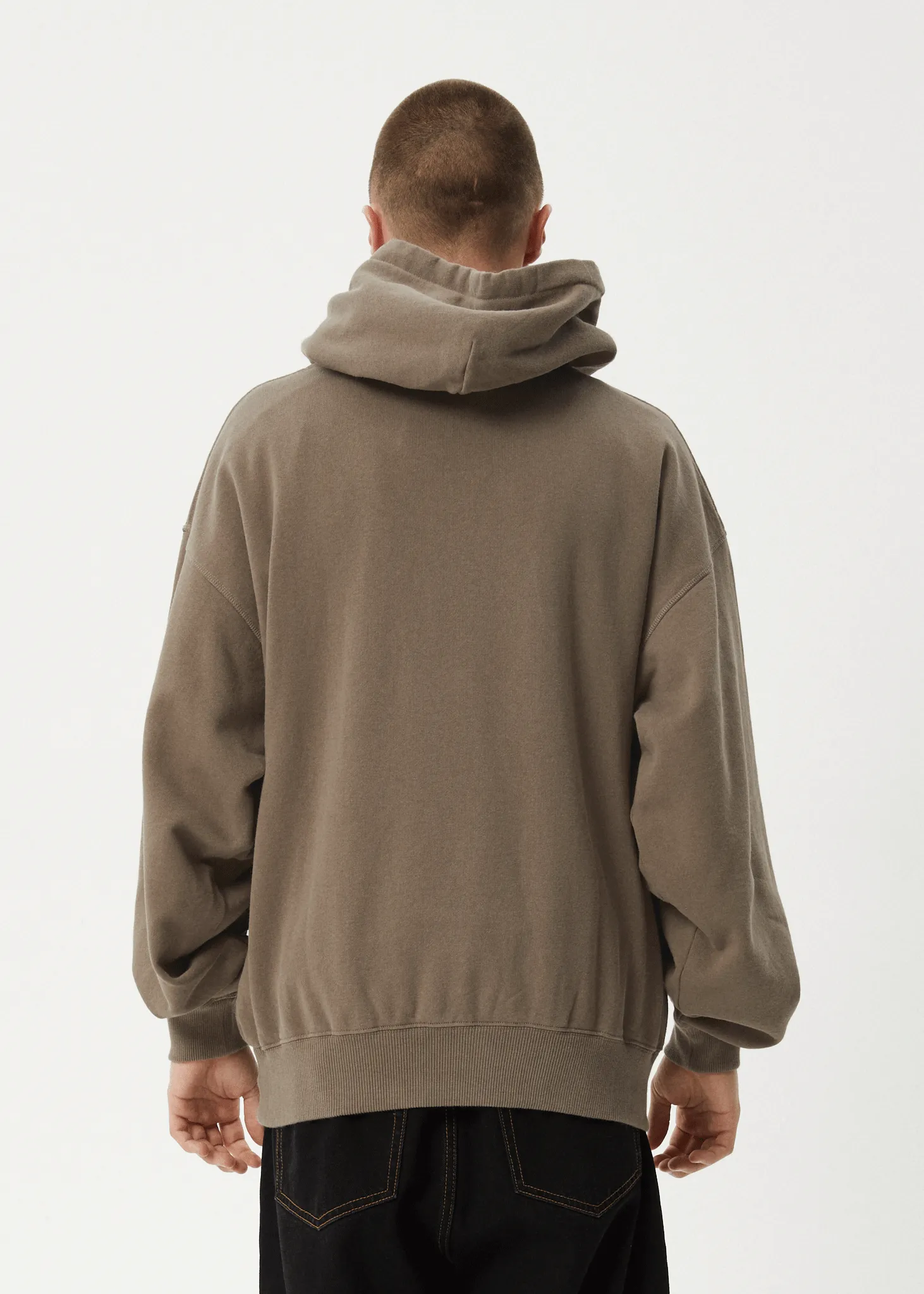 AFENDS Mens Antic - Boxy Hoodie - Fossil sold by Afends product image thumbnail 5
