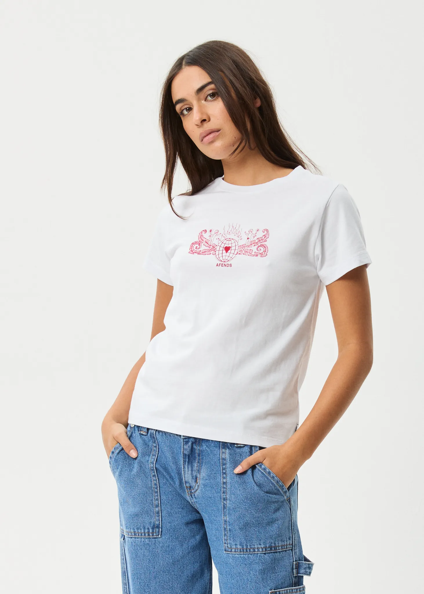 AFENDS Womens Bonfire - Regular Tee - White sold by Afends product image thumbnail 3
