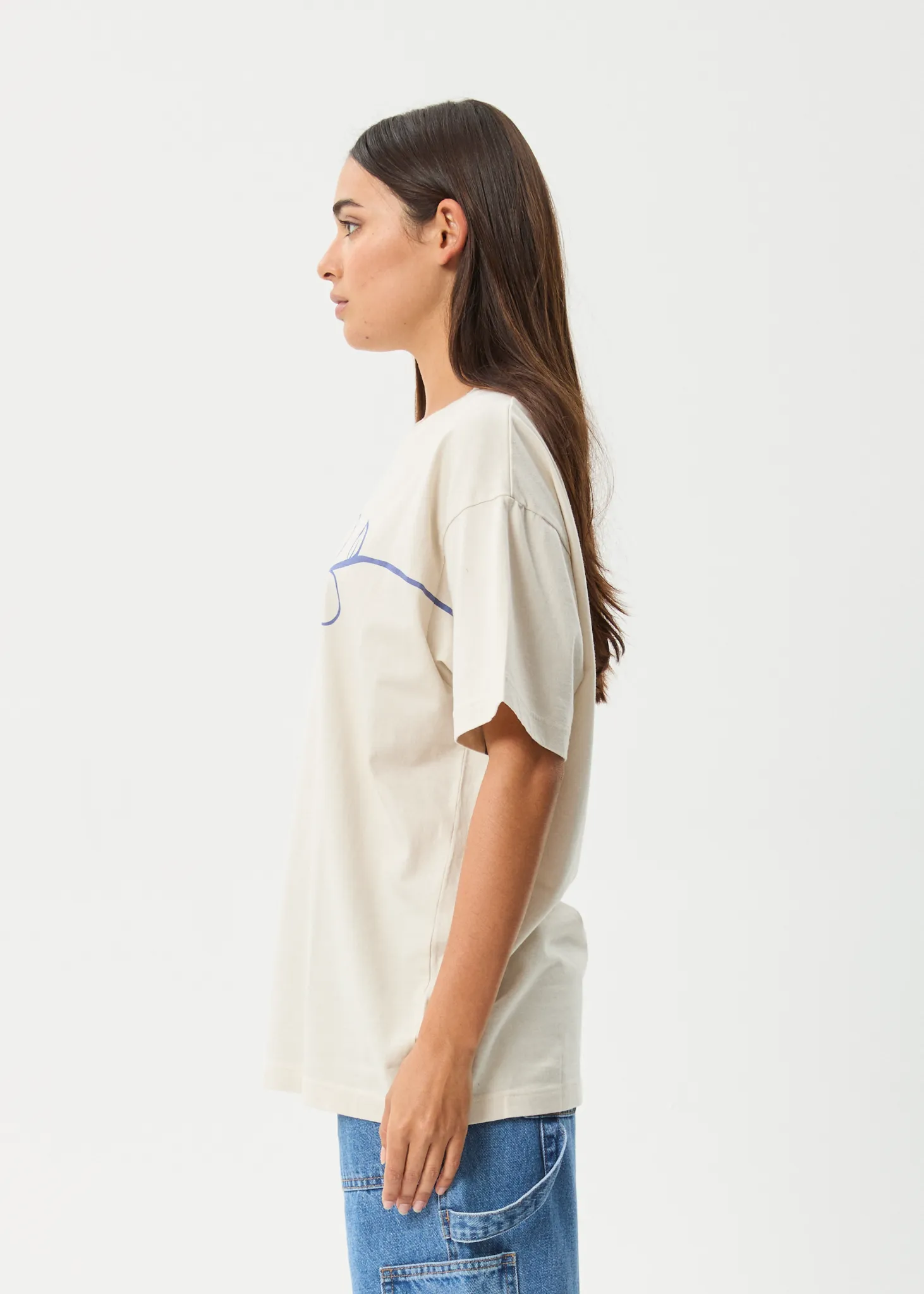 AFENDS Womens Tranquil - Oversized Tee - Moonbeam sold by Afends product image thumbnail 5