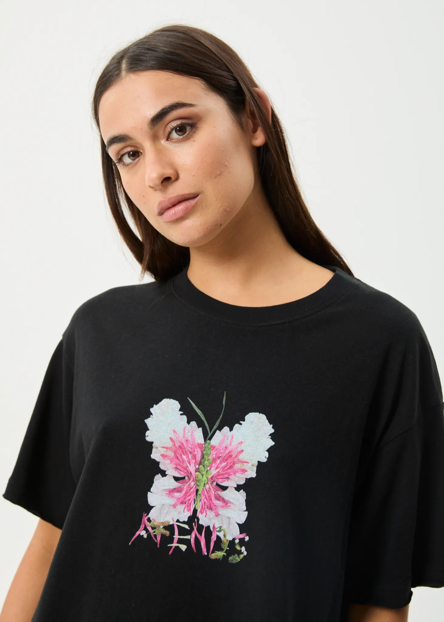AFENDS Womens Butterfluer - Oversized Tee - Black sold by Afends product image thumbnail 2