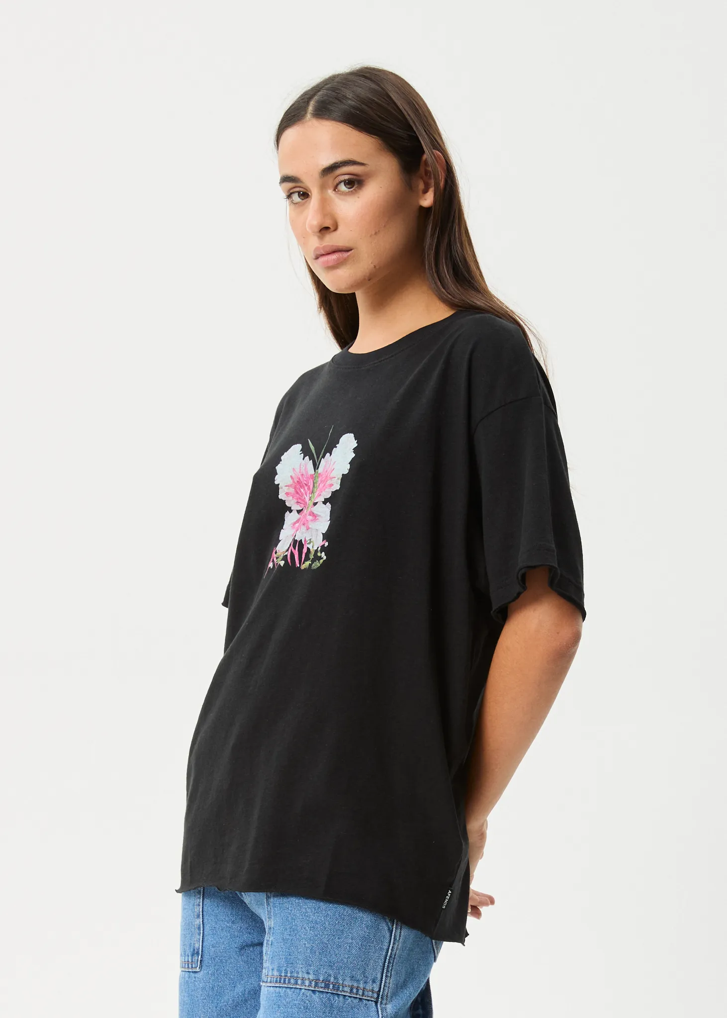 AFENDS Womens Butterfluer - Oversized Tee - Black sold by Afends product image thumbnail 3