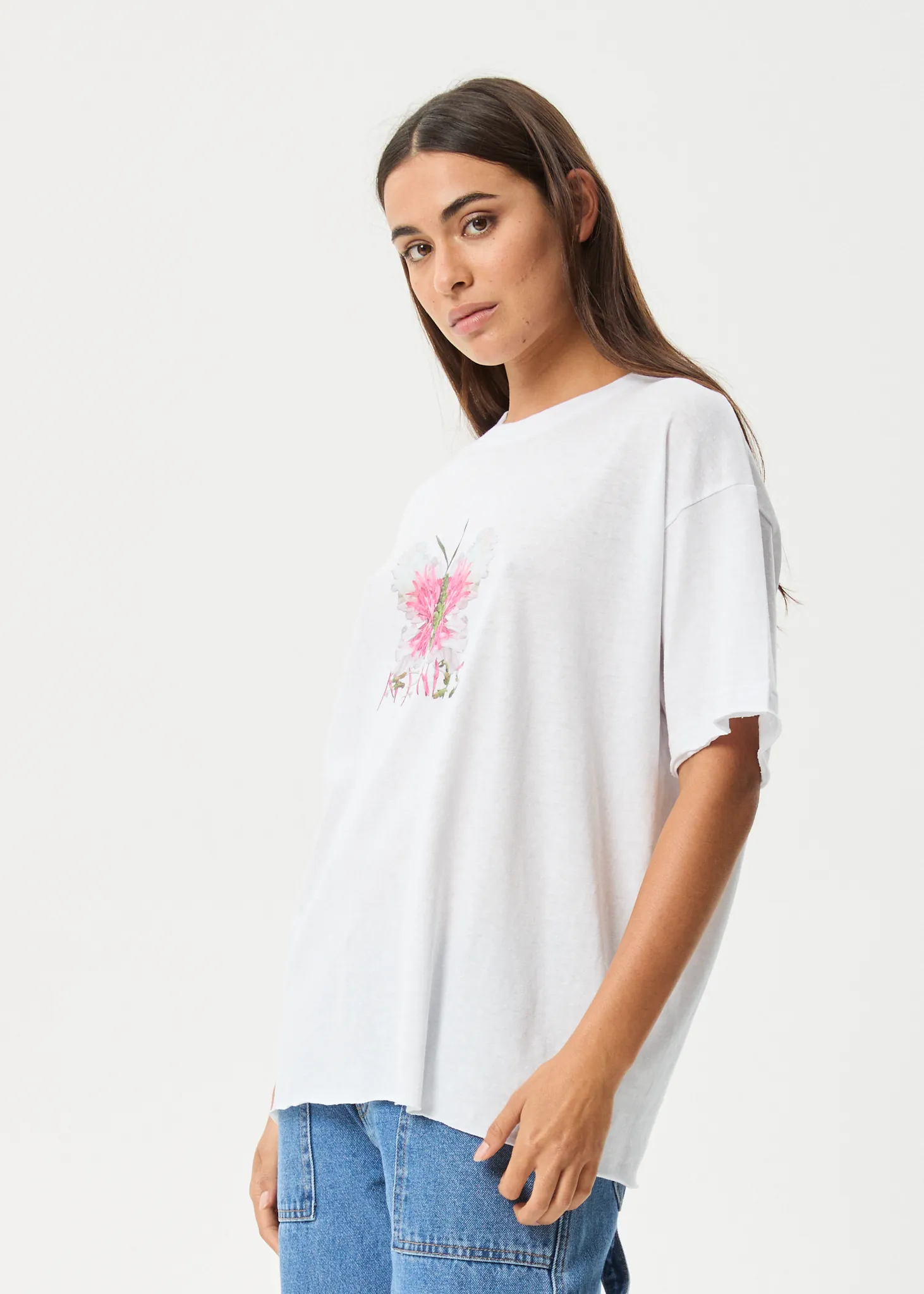 AFENDS Womens Butterfluer - Oversized Tee - White sold by Afends product image thumbnail 3