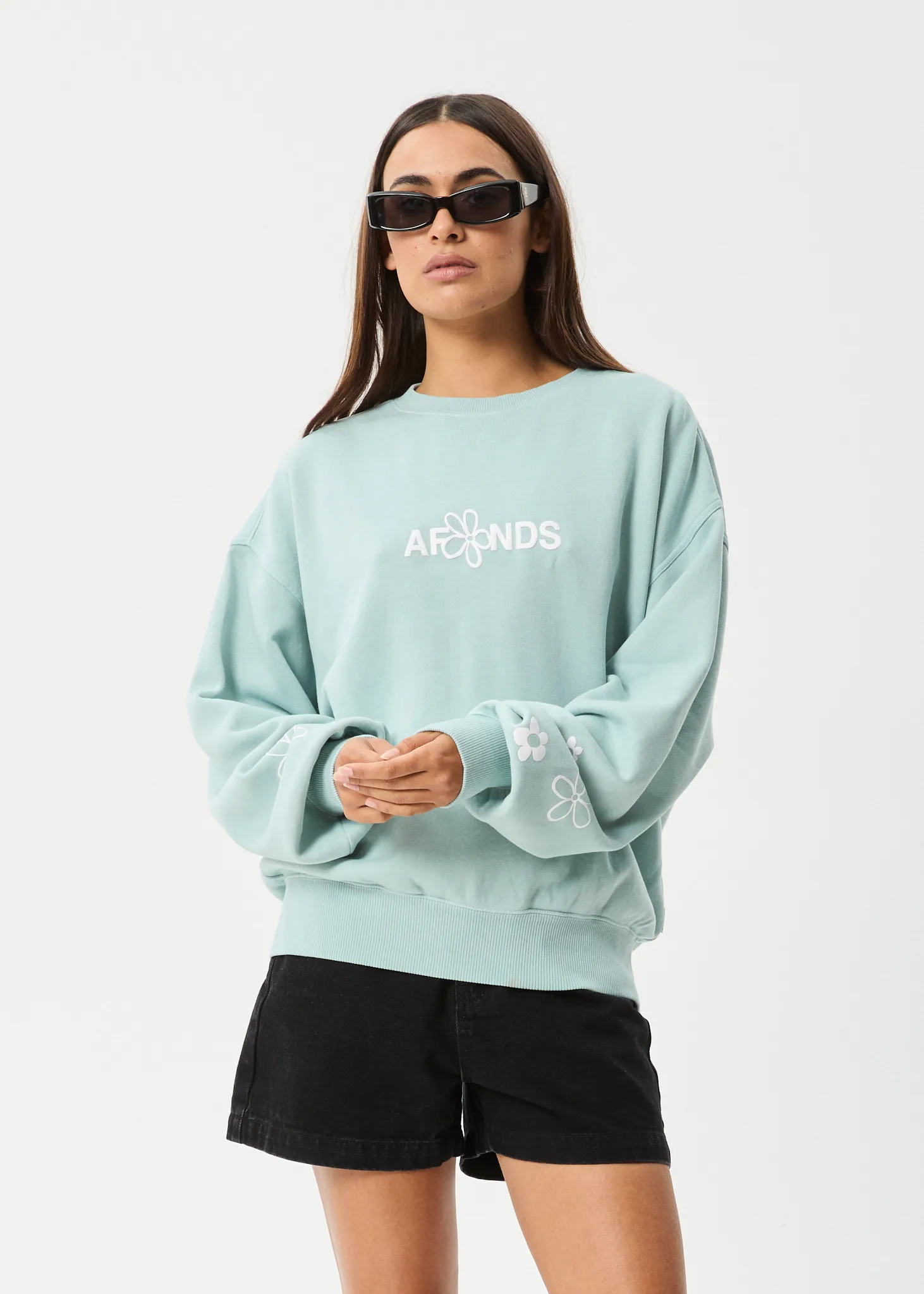AFENDS Womens Frolic - Crew Neck Jumper - Ether Blue sold by Afends product image thumbnail 2