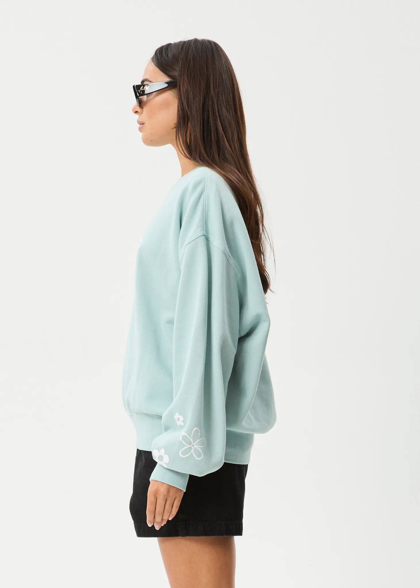 AFENDS Womens Frolic - Crew Neck Jumper - Ether Blue sold by Afends product image thumbnail 4