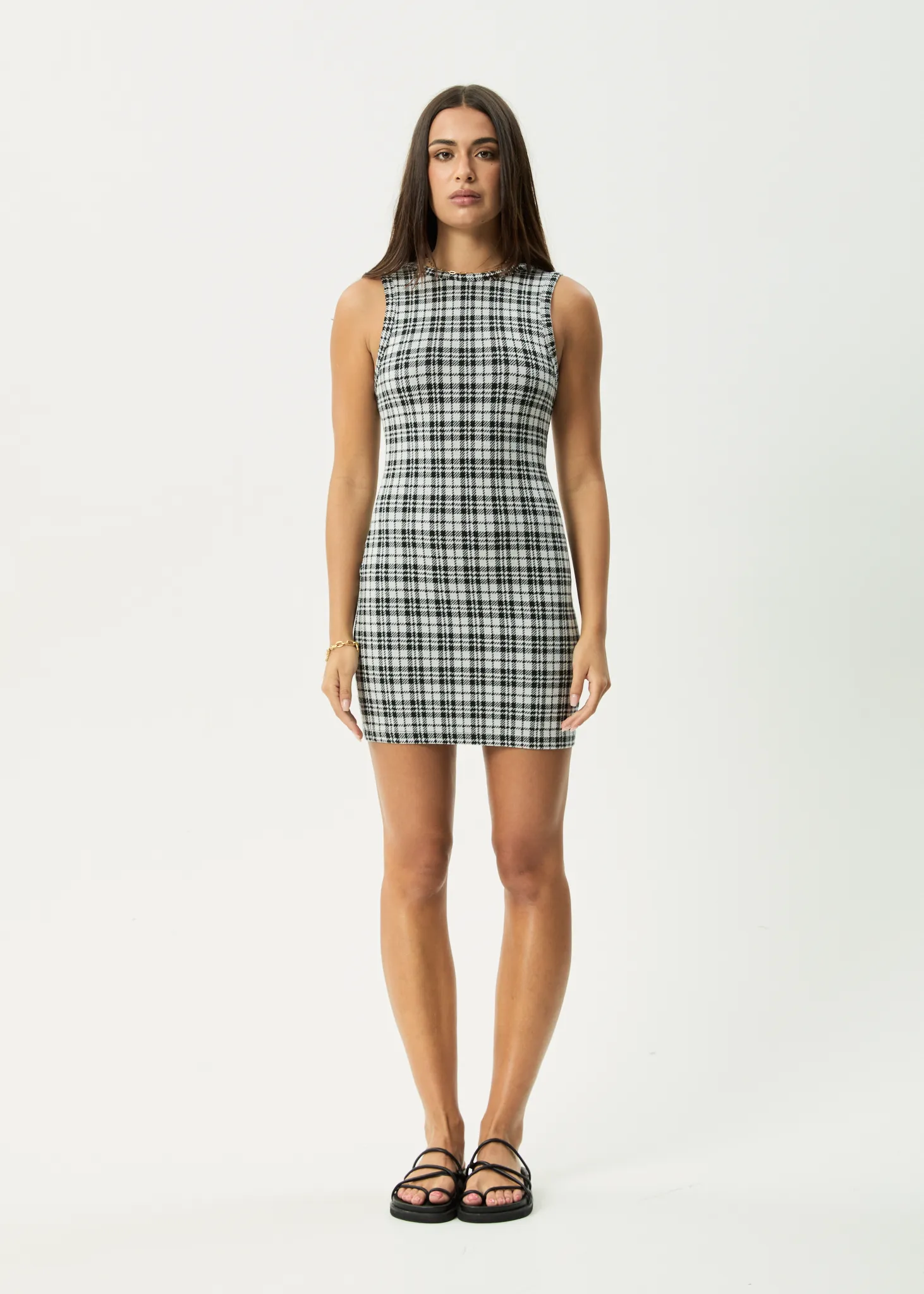 AFENDS Womens Blair - Mini Dress - Black / White sold by Afends