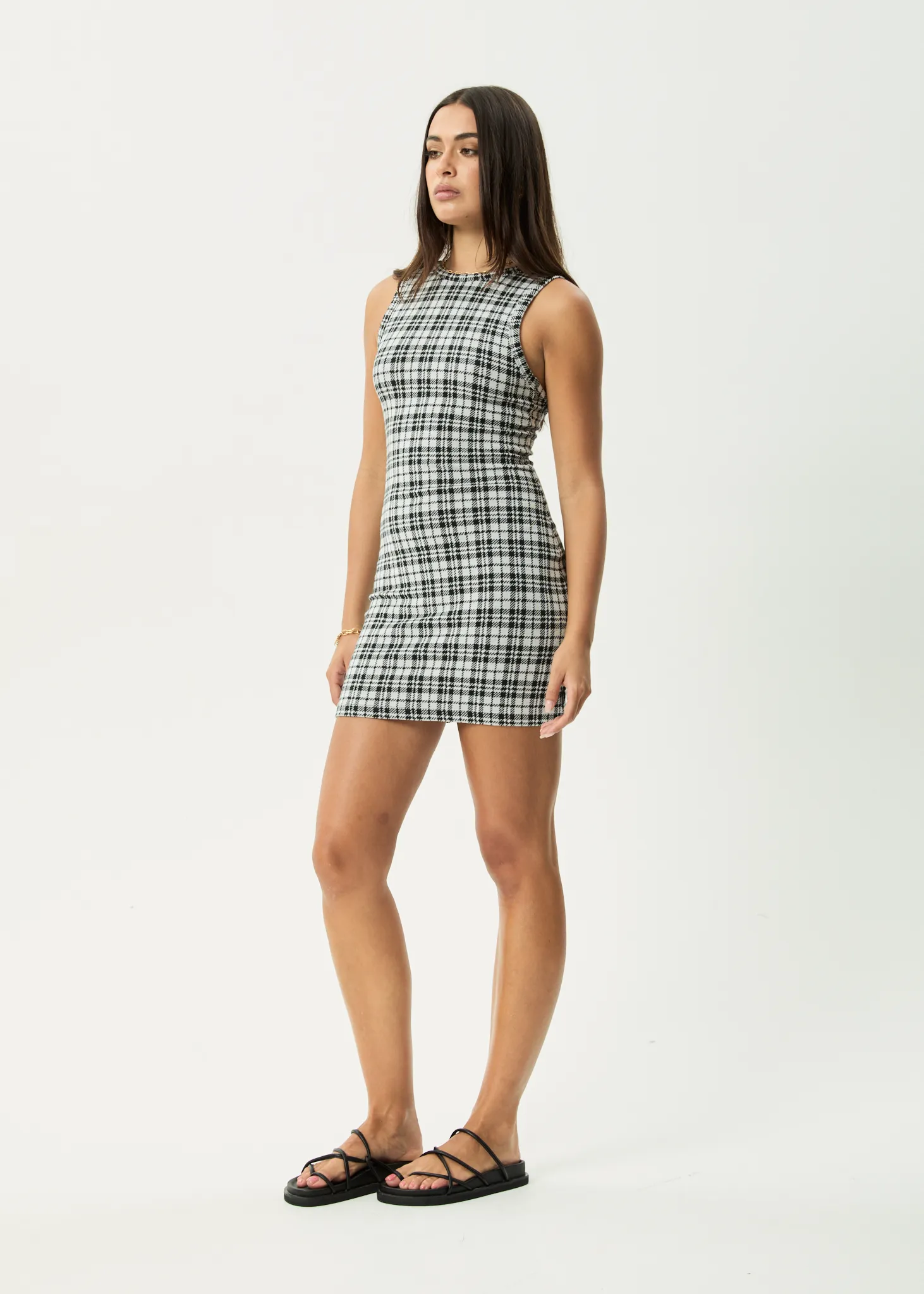 AFENDS Womens Blair - Mini Dress - Black / White sold by Afends product image thumbnail 3