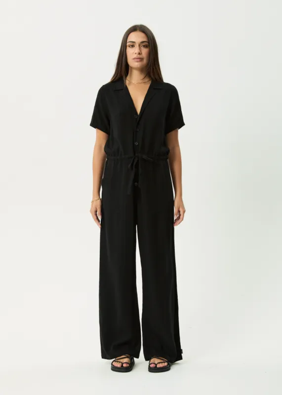 AFENDS Womens Mason - Relaxed Jumpsuit - Black sold by Afends