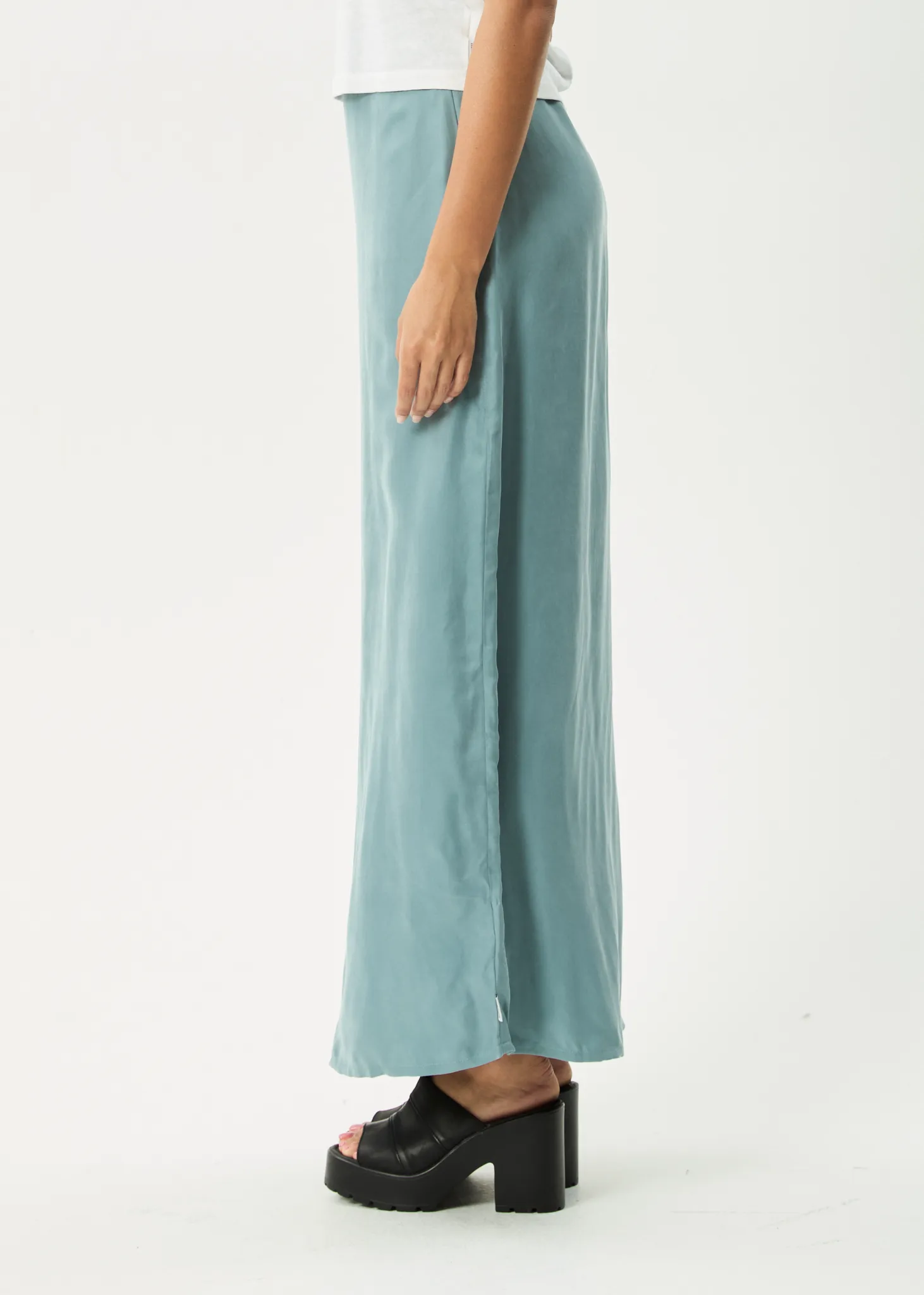 AFENDS Womens Grace - Cupro Maxi Skirt - Ether Blue sold by Afends product image thumbnail 5