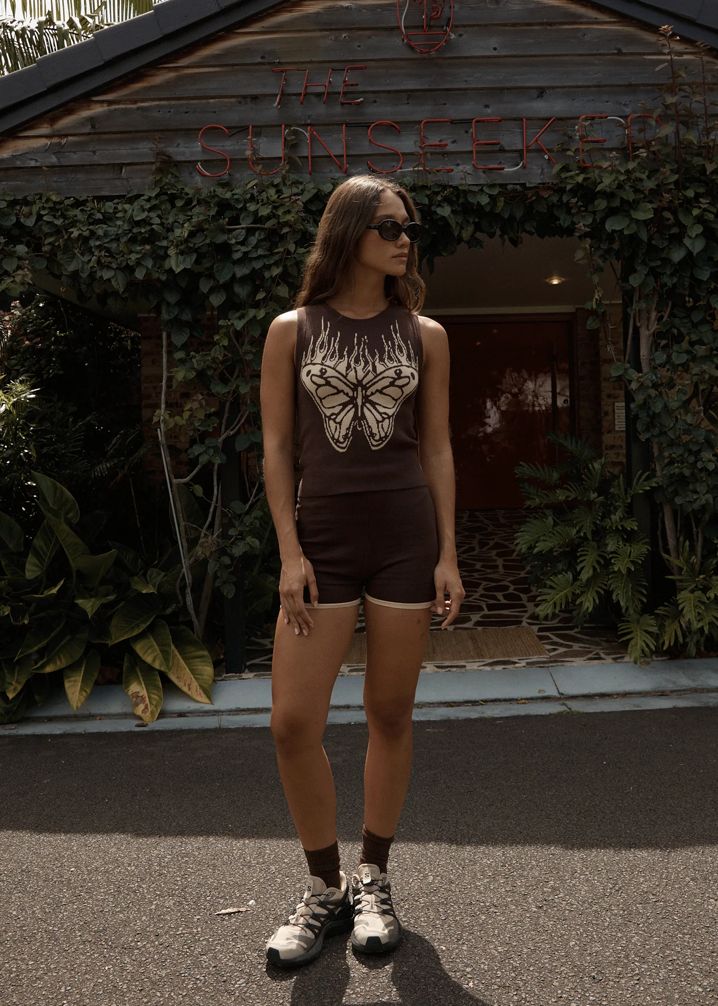 AFENDS Womens Set Fire - Knit Short - Coffee sold by Afends product image thumbnail 2