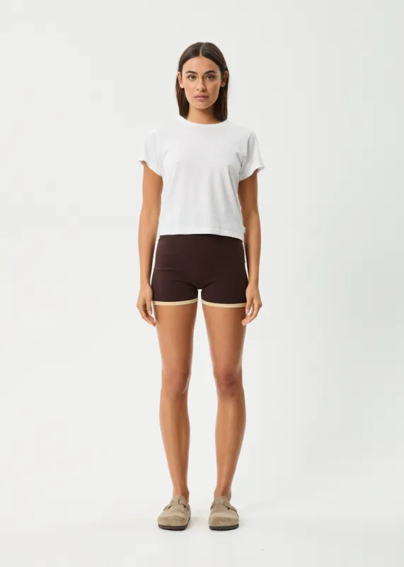 AFENDS Womens Set Fire - Knit Short - Coffee sold by Afends