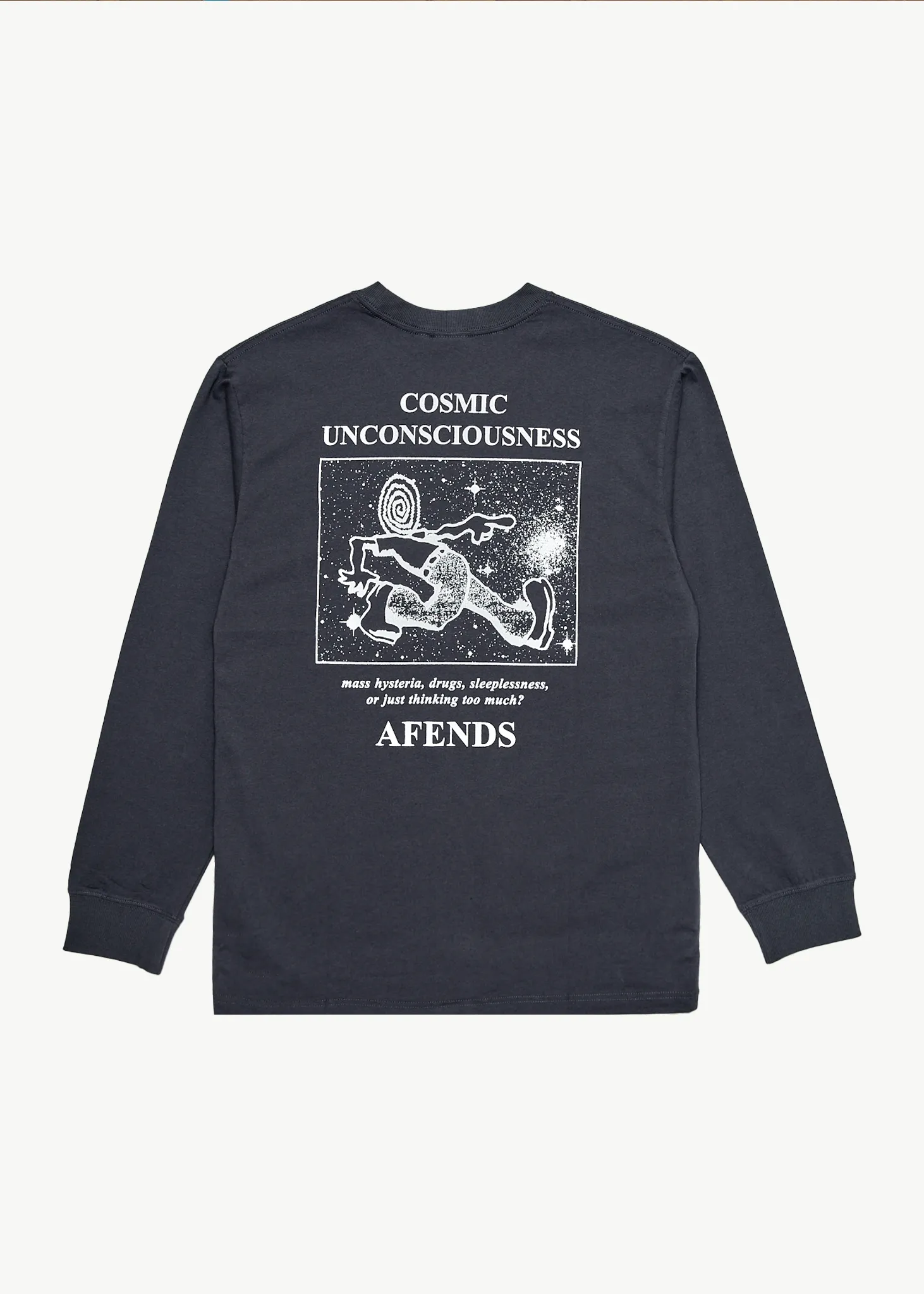 AFENDS Mens Cosmic - Long Sleeve Tee - Charcoal sold by Afends product image thumbnail 2
