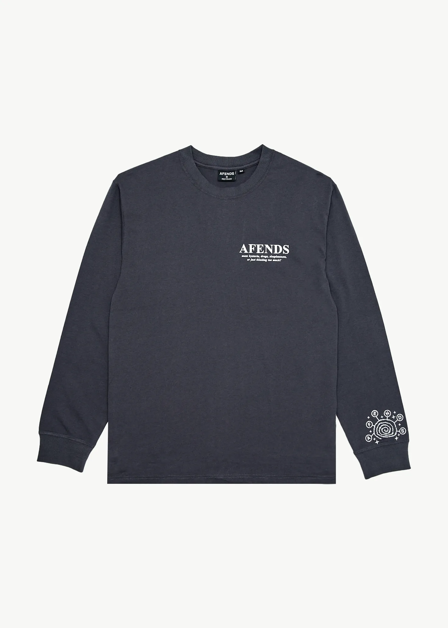 AFENDS Mens Cosmic - Long Sleeve Tee - Charcoal sold by Afends