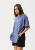 AFENDS Womens Slay - Oversized Tee - Washed Marlin sold by Afends