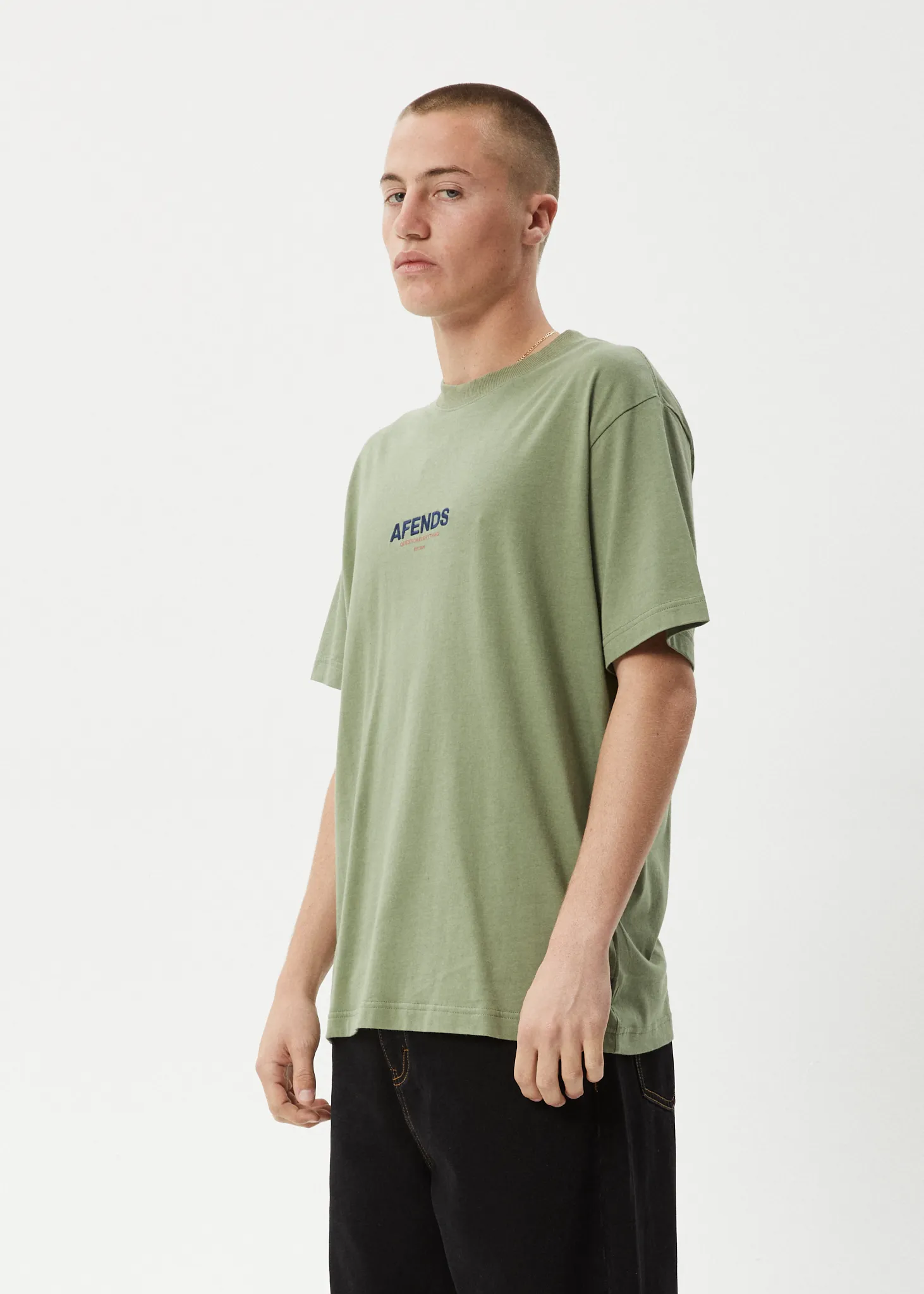 AFENDS Mens Vinyl - Retro Tee - Oil Green sold by Afends product image thumbnail 3