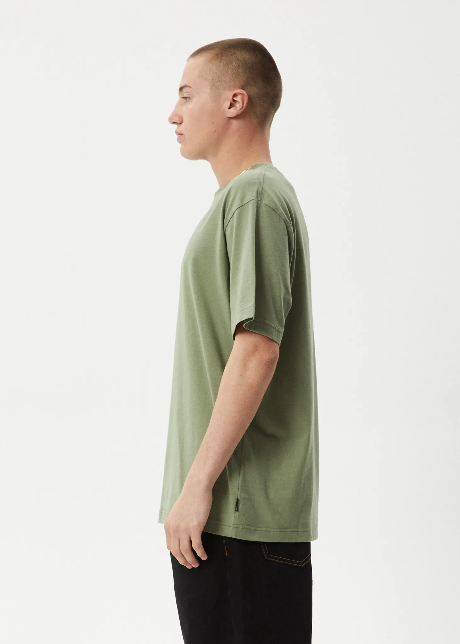 AFENDS Mens Vinyl - Retro Tee - Oil Green sold by Afends product image thumbnail 4