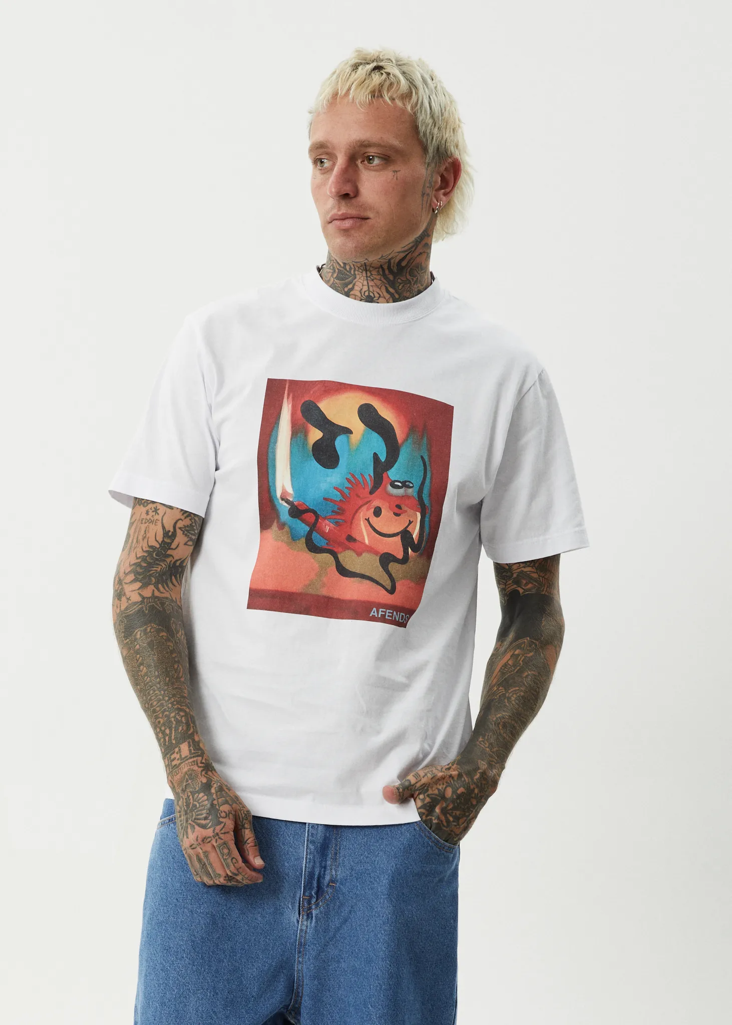 AFENDS Mens Apocalypso - Retro Tee - White sold by Afends product image thumbnail 2