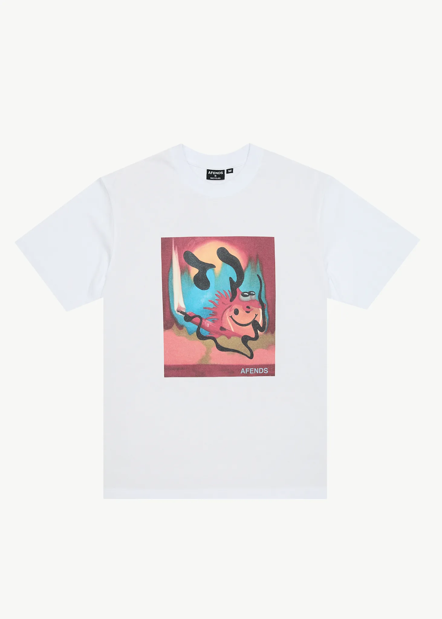AFENDS Mens Apocalypso - Retro Tee - White sold by Afends