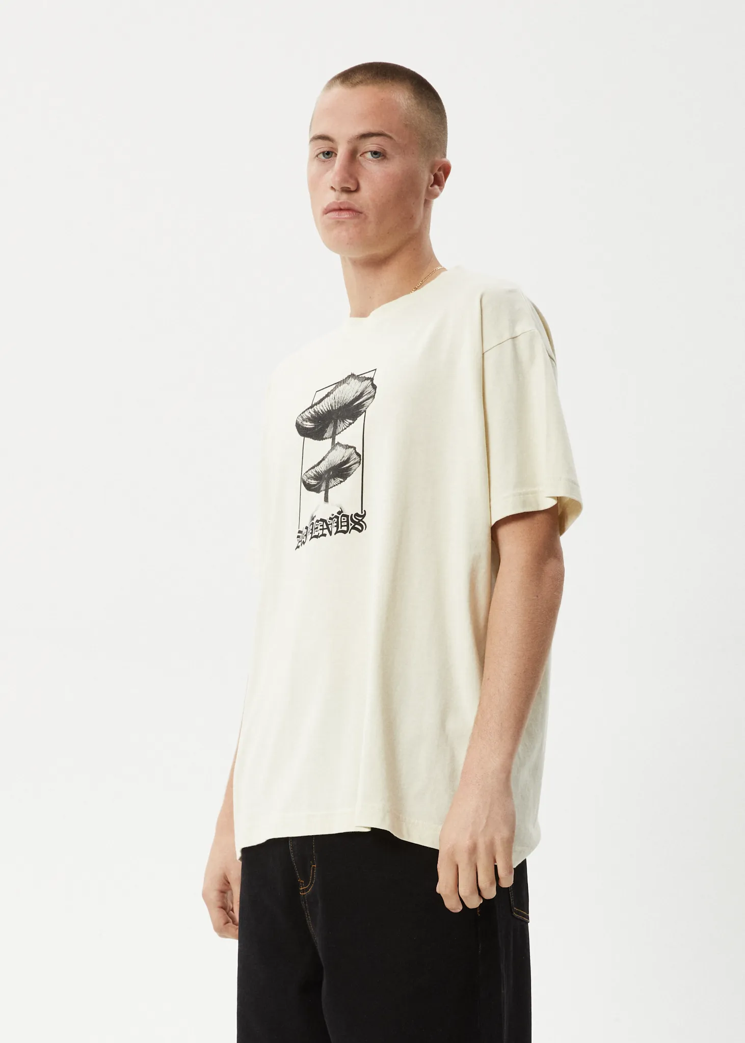 AFENDS Mens Cloudy - Boxy Tee - Limestone sold by Afends product image thumbnail 3