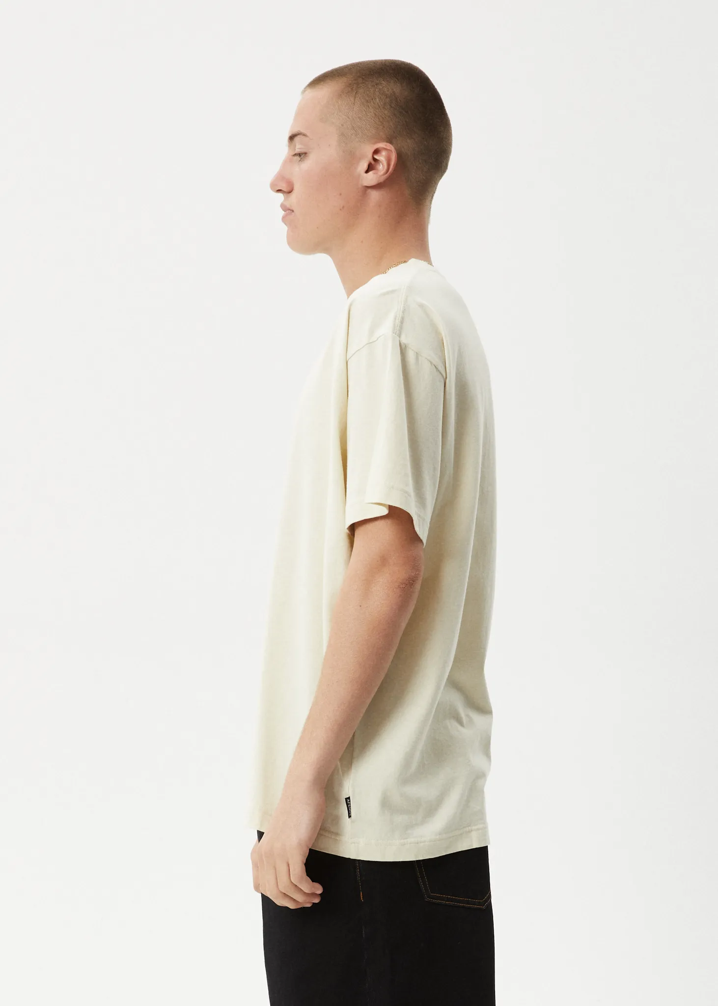 AFENDS Mens Cloudy - Boxy Tee - Limestone sold by Afends product image thumbnail 4