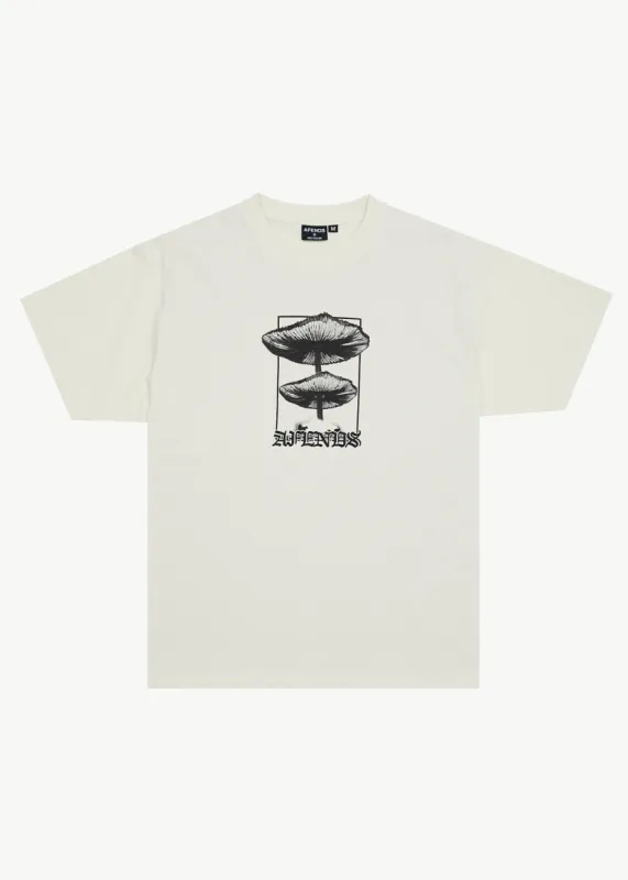 AFENDS Mens Cloudy - Boxy Tee - Limestone sold by Afends