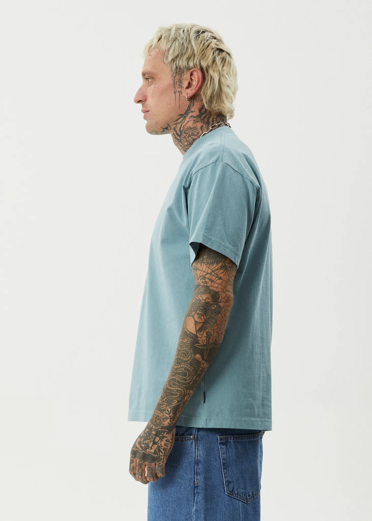 AFENDS Mens Fast Forward - Heavyweight Boxy Tee - Ocean Spray sold by Afends product image thumbnail 5