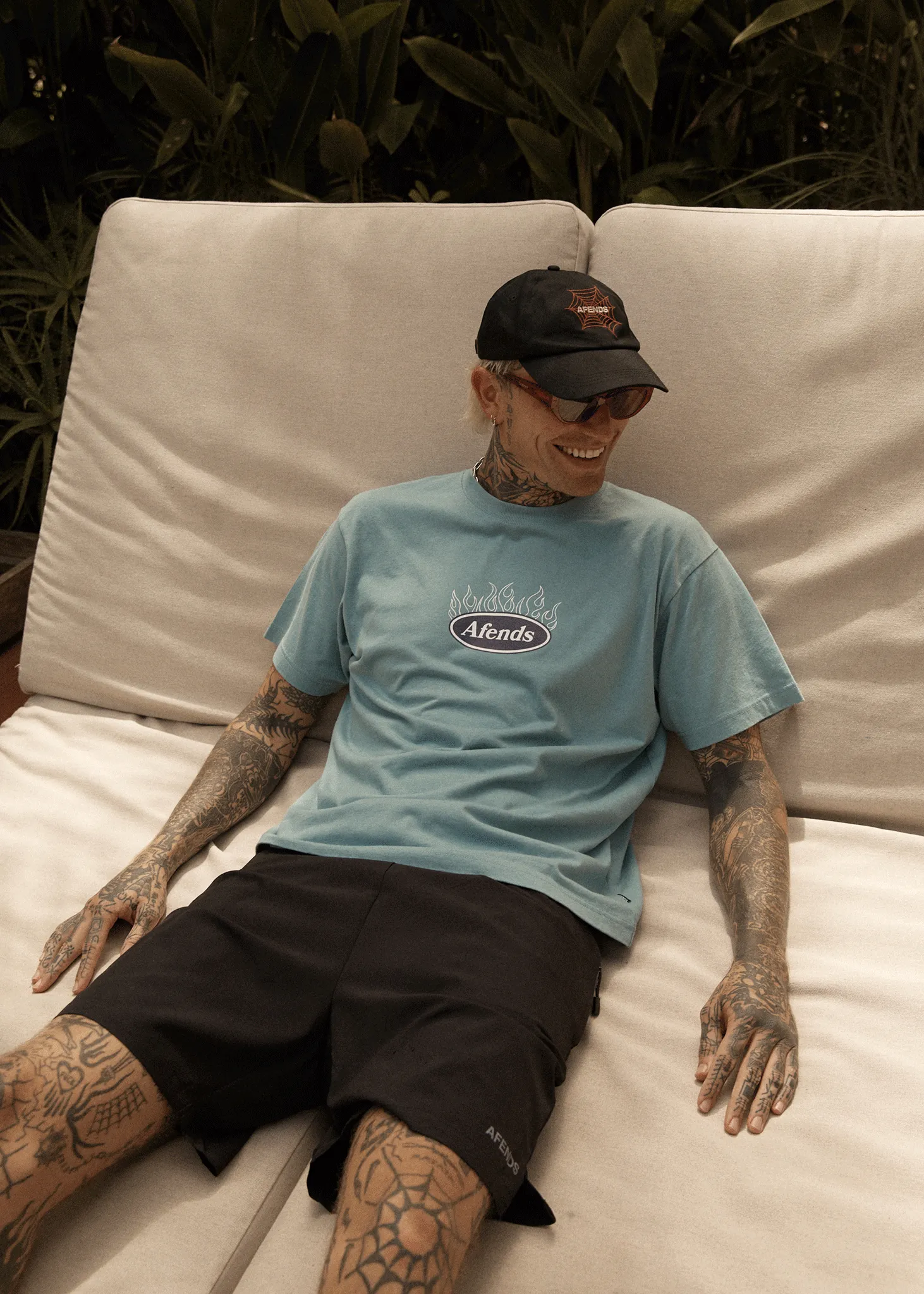 AFENDS Mens Fast Forward - Heavyweight Boxy Tee - Ocean Spray sold by Afends product image thumbnail 2