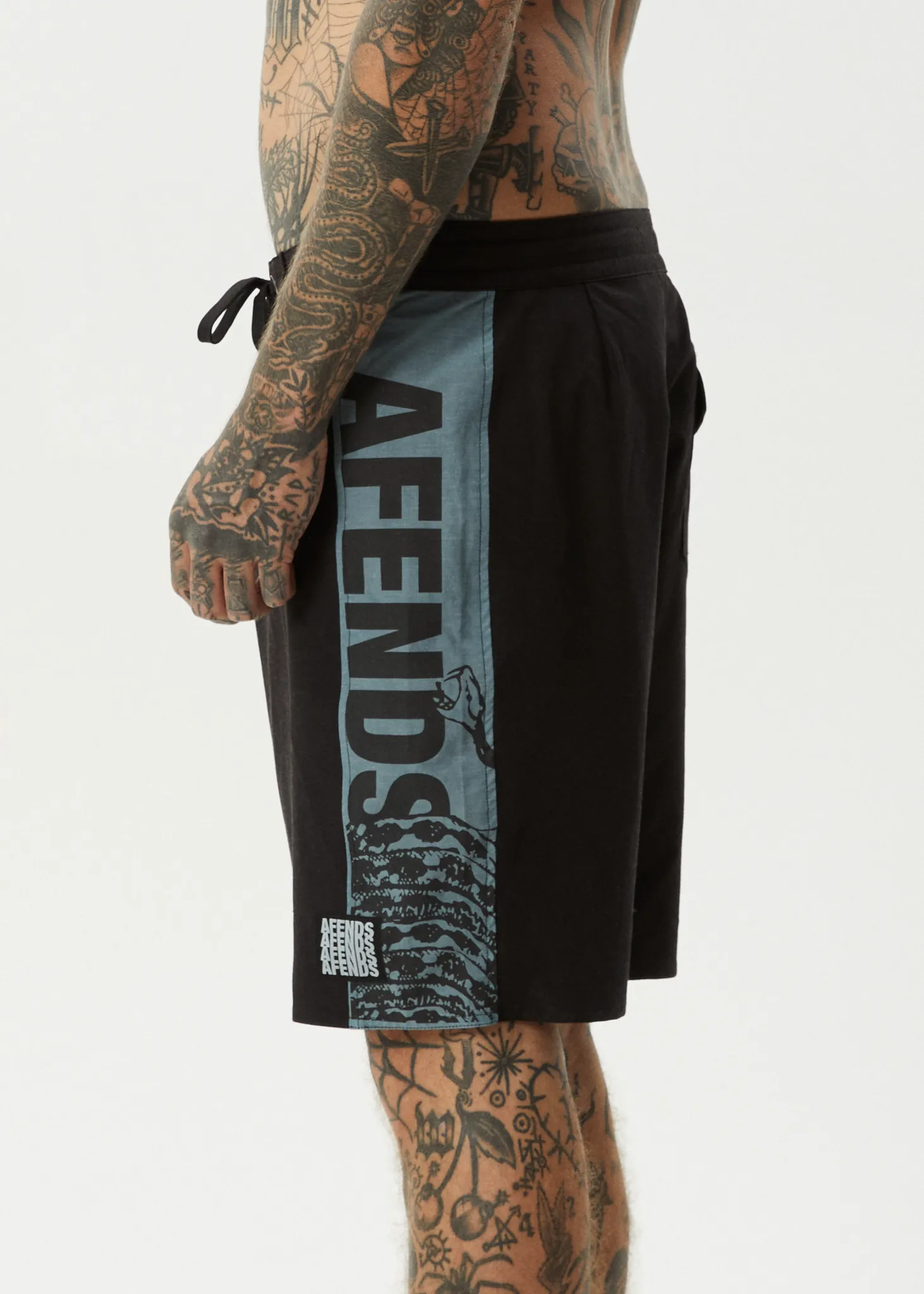 AFENDS Mens Tread - Surf Related Boardshort 20" - Black sold by Afends product image thumbnail 5