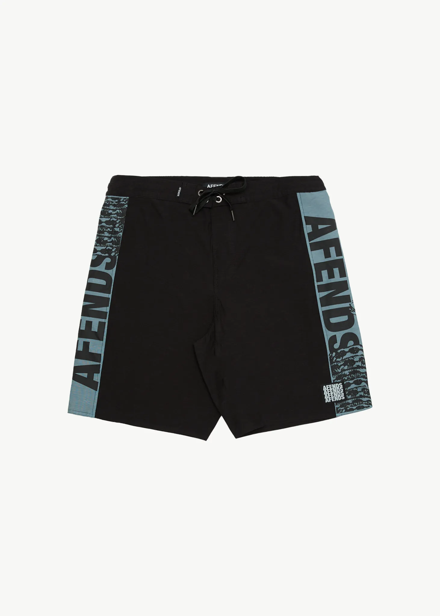 AFENDS Mens Tread - Surf Related Boardshort 20" - Black sold by Afends