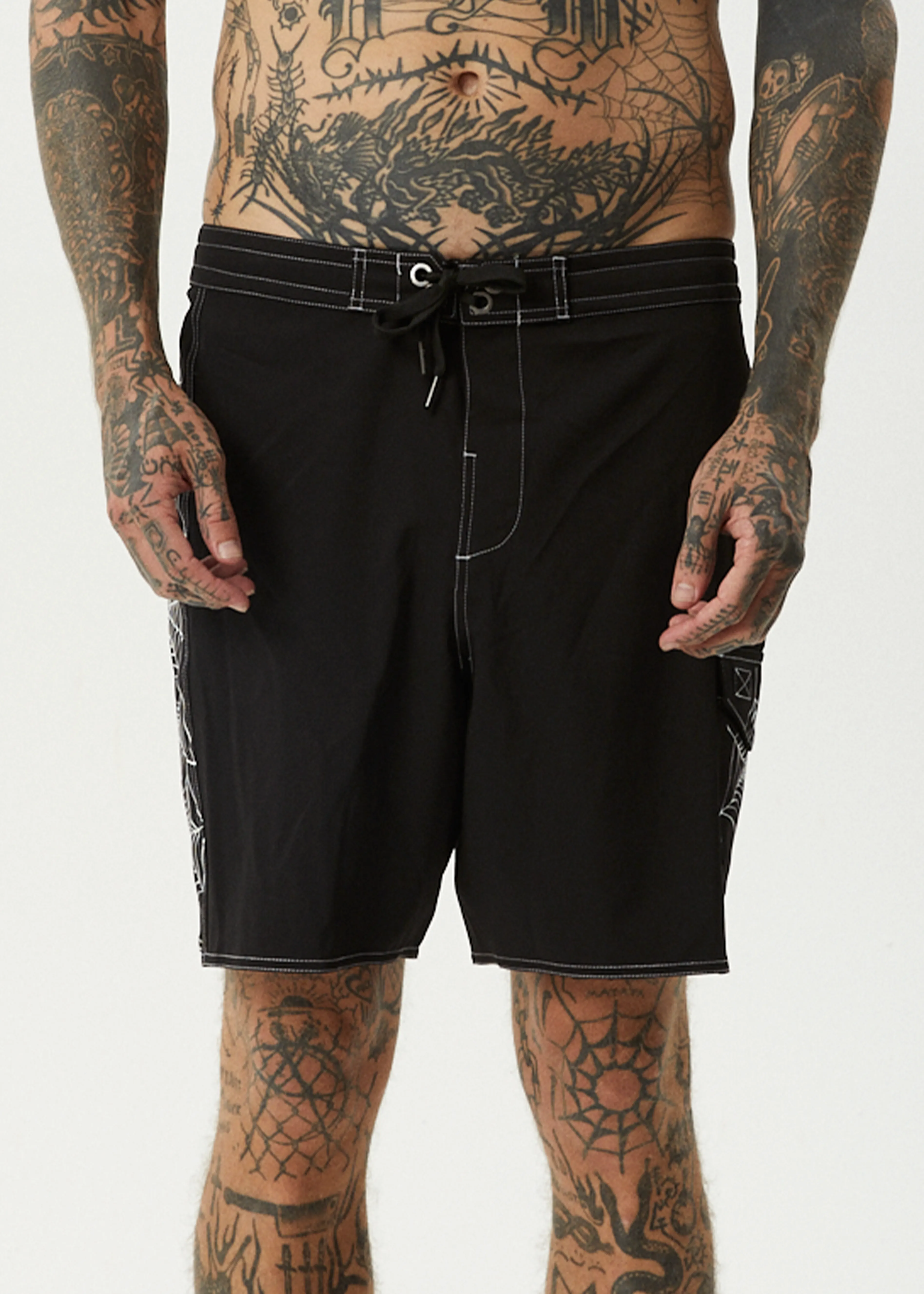 AFENDS Mens Webhead - Surf Related Boardshort 18" - Black sold by Afends product image thumbnail 3
