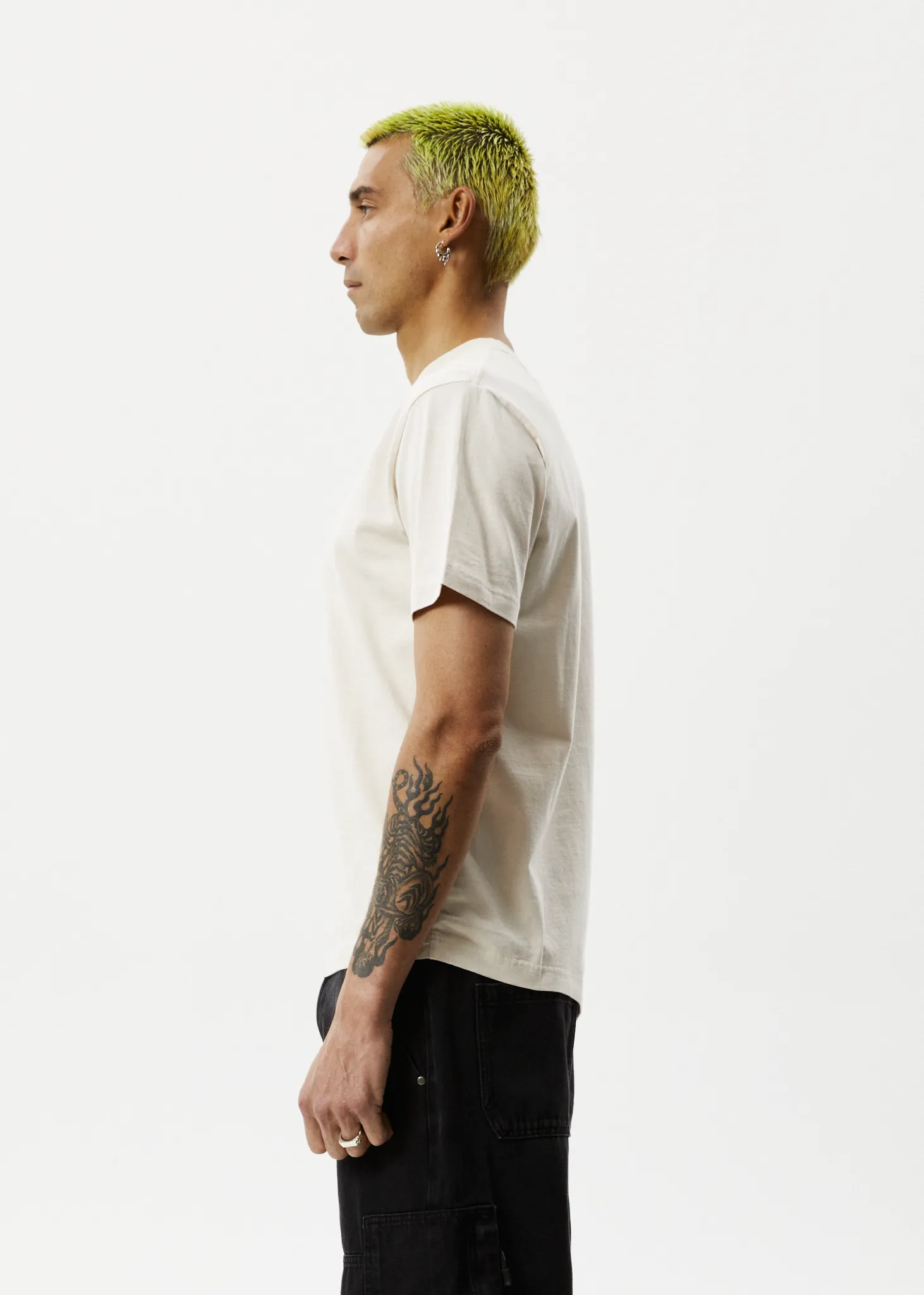 AFENDS Mens Vinyl - Retro Tee - Moonbeam sold by Afends product image thumbnail 4