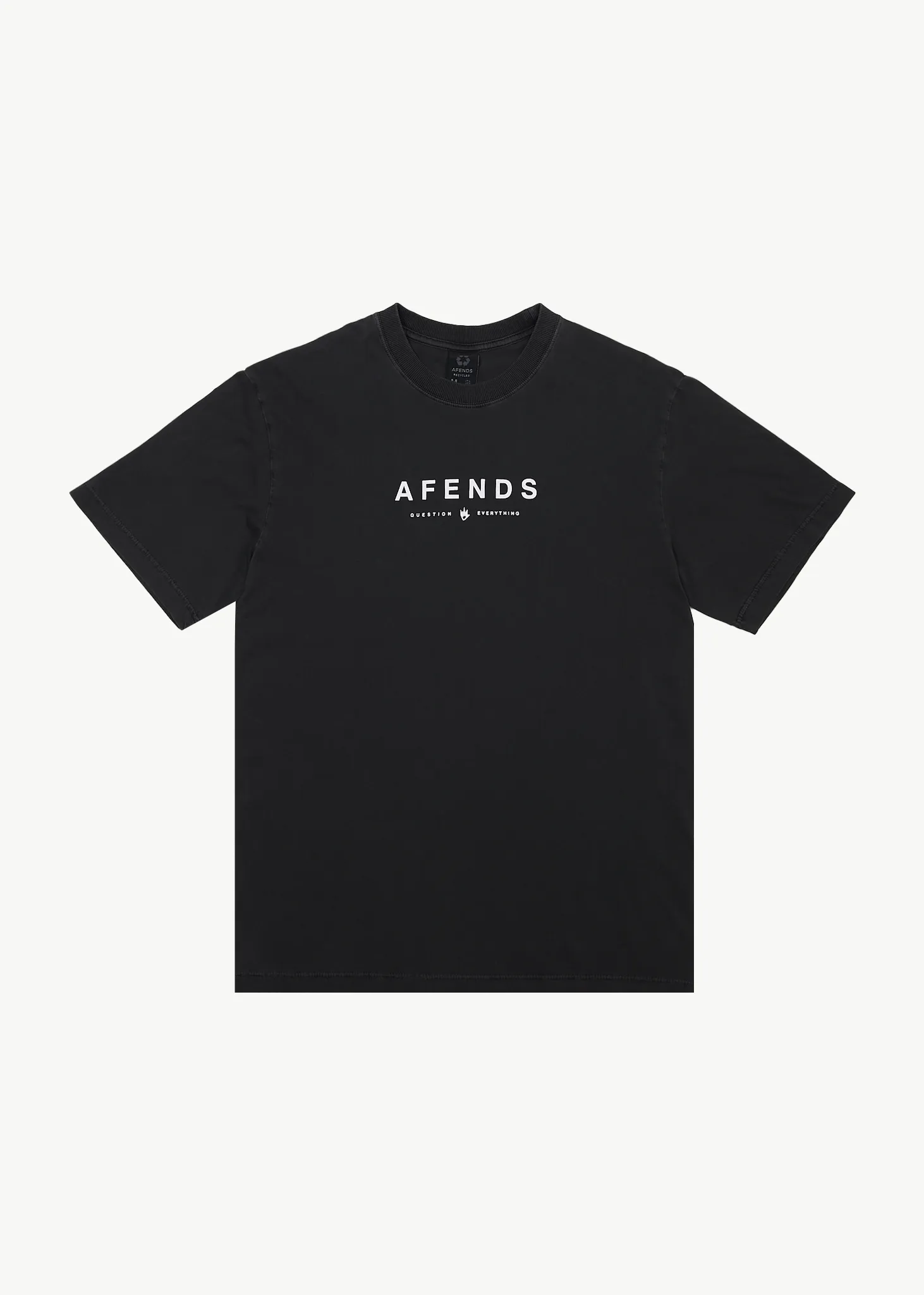AFENDS Mens Thrown Out - Retro Tee - Black / White sold by Afends