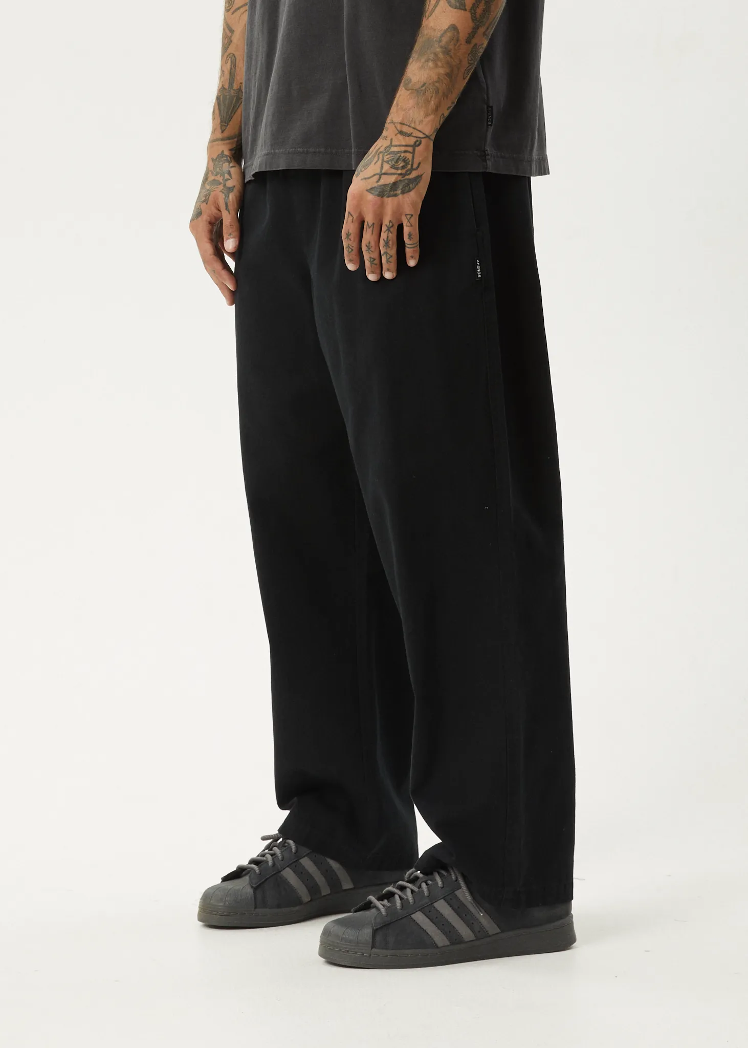 AFENDS Mens Ninety Eights - Elastic Waist Pant - Black sold by Afends product image thumbnail 3