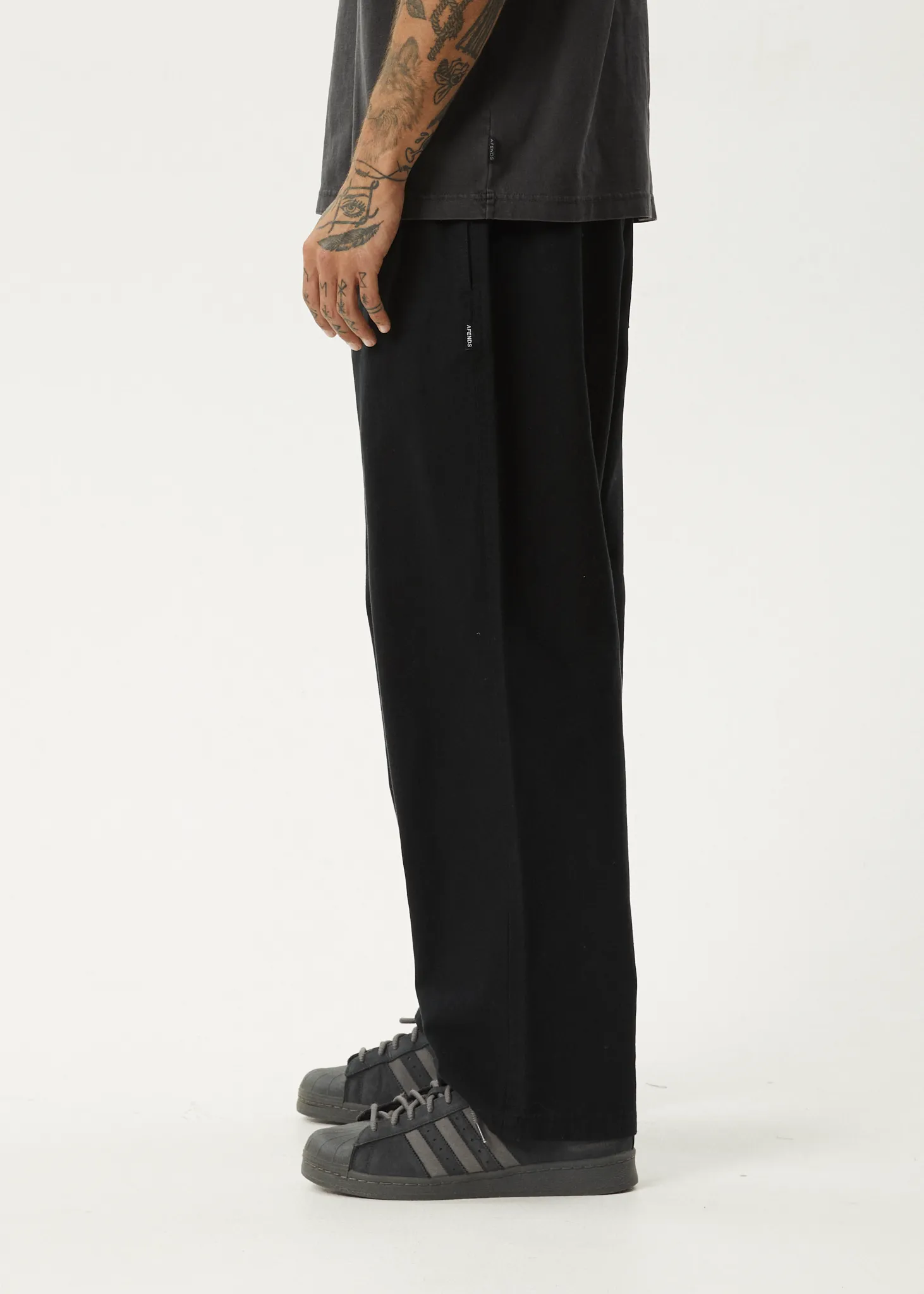 AFENDS Mens Ninety Eights - Elastic Waist Pant - Black sold by Afends product image thumbnail 4