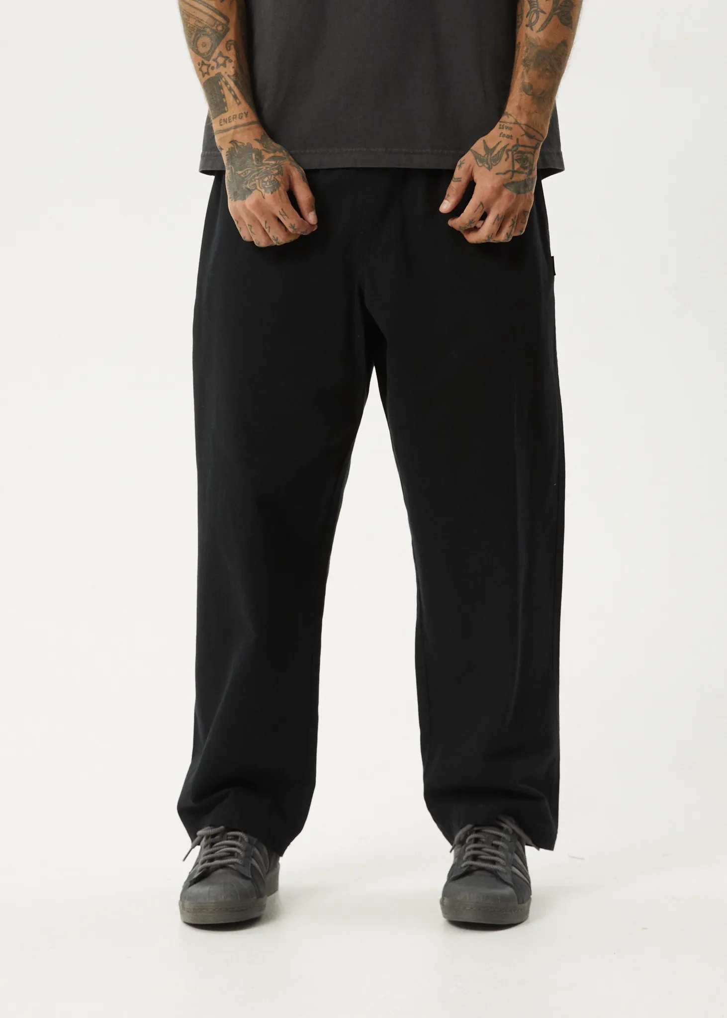 AFENDS Mens Ninety Eights - Elastic Waist Pant - Black sold by Afends product image thumbnail 2