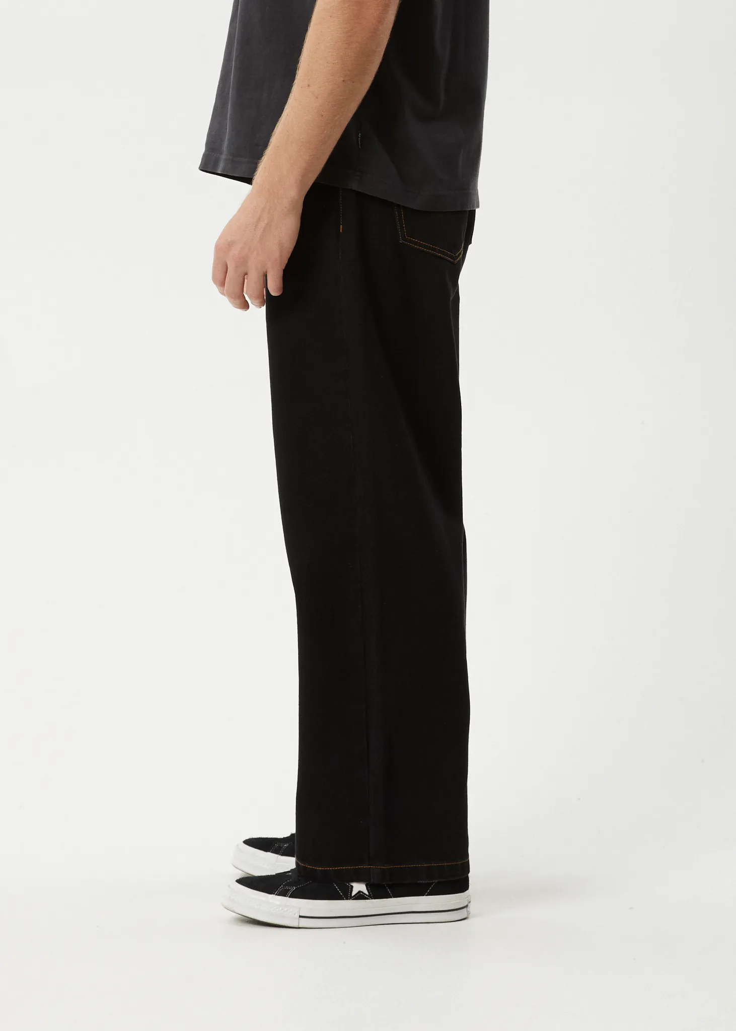 AFENDS Mens Pablo - Denim Baggy Jean - Washed Black sold by Afends product image thumbnail 4