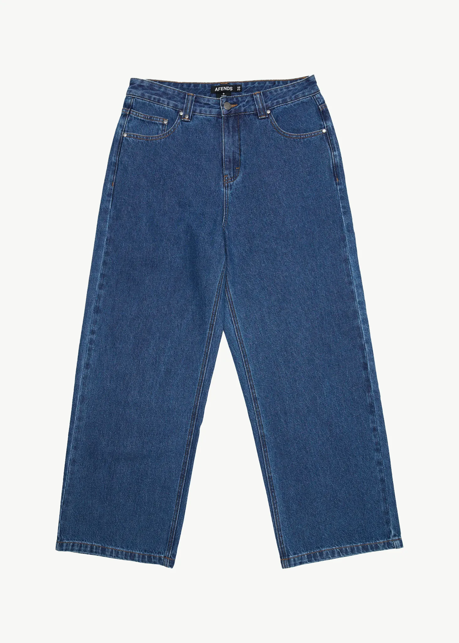 AFENDS Mens Pablo - Denim Baggy Jean - Authentic Blue sold by Afends