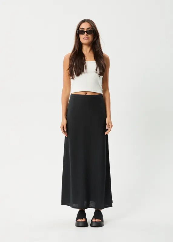 AFENDS Womens Lilo - Maxi Skirt - Black sold by Afends