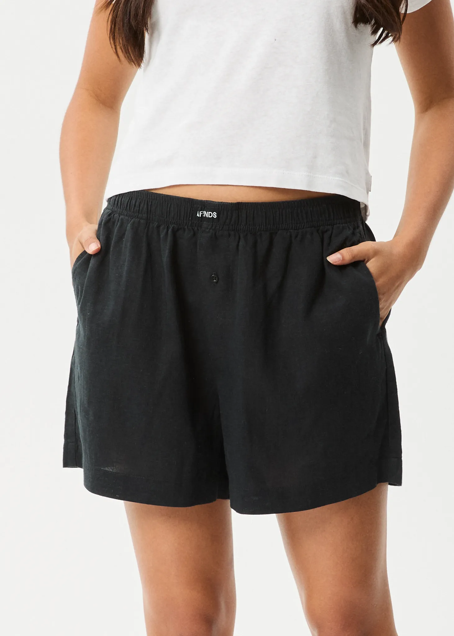 AFENDS Womens Lilo - Boxer Short - Black sold by Afends product image thumbnail 2